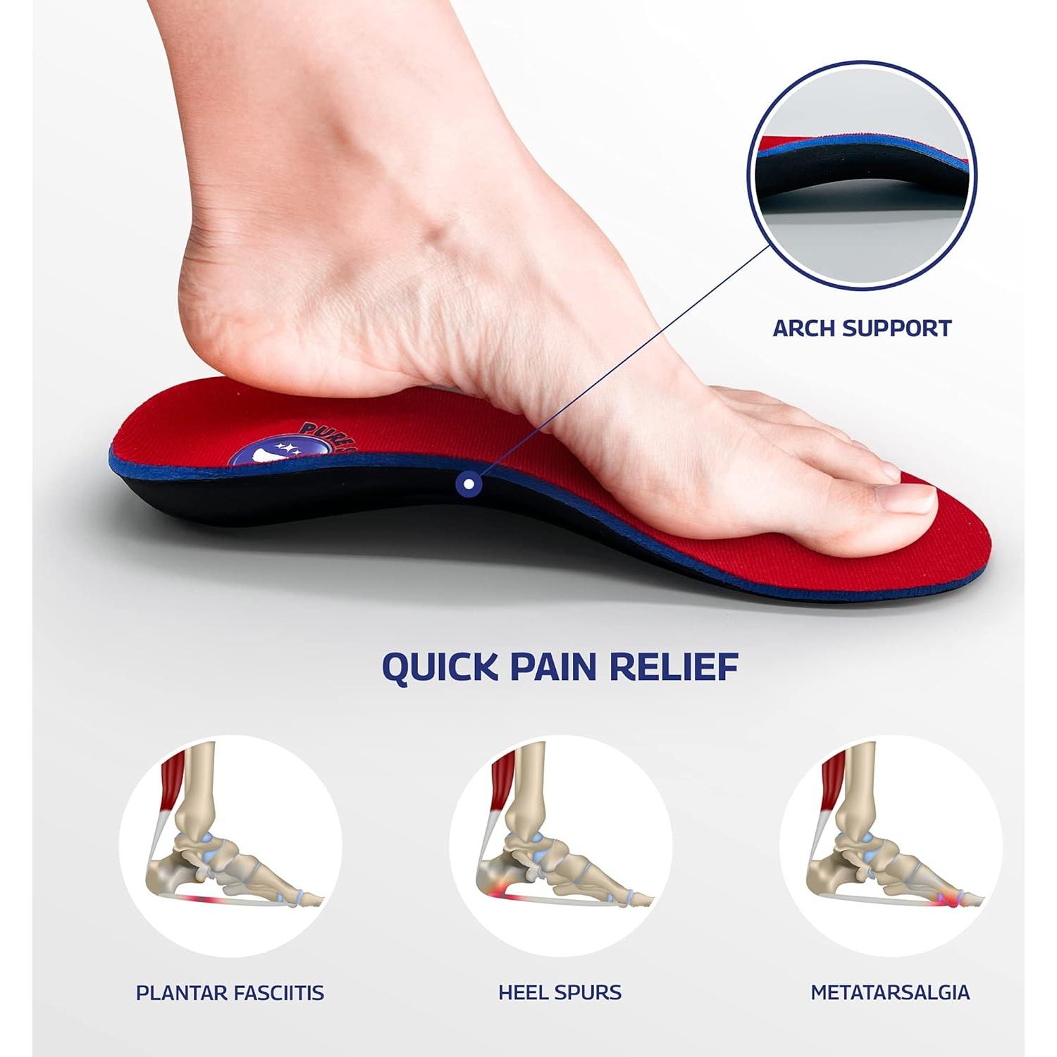 Plantillas Ortopédicas Pure Stride - Alivio Fascitis Plantar