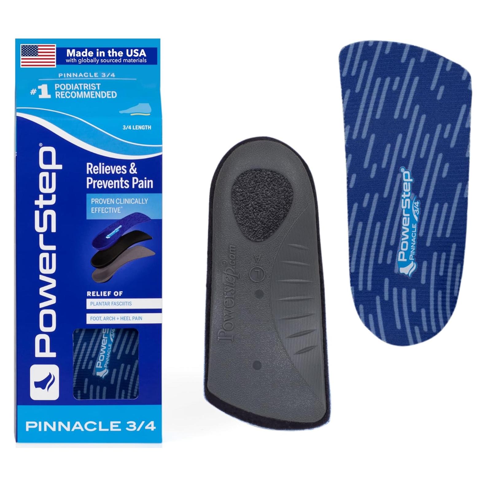 Plantillas ortopédicas PowerStep Pinnacle 3/4 para Alivio de Dolor