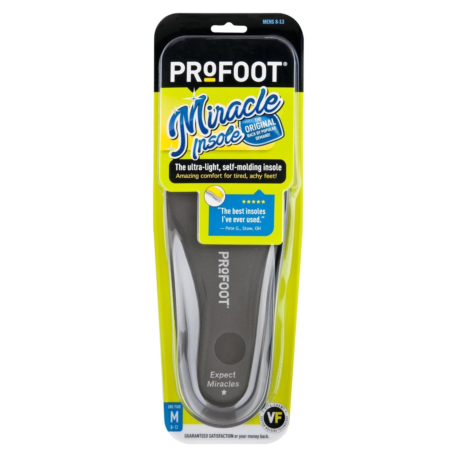 Plantillas de Espuma de Memoria PROFOOT Miracle Hombre 8-13