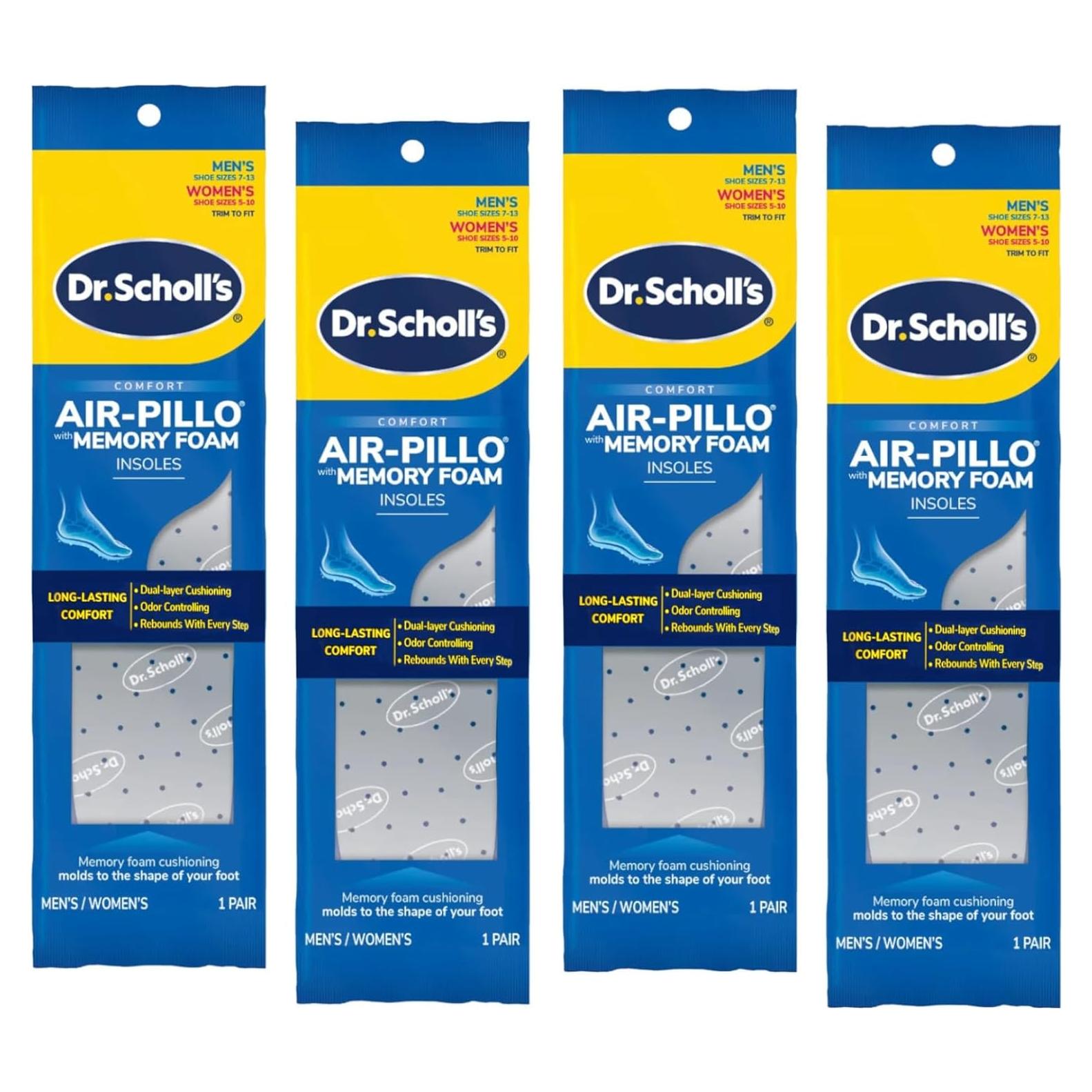 Plantillas Dr. Scholl's Air-Pillo Espuma Viscoelástica 7-13 / 5-10