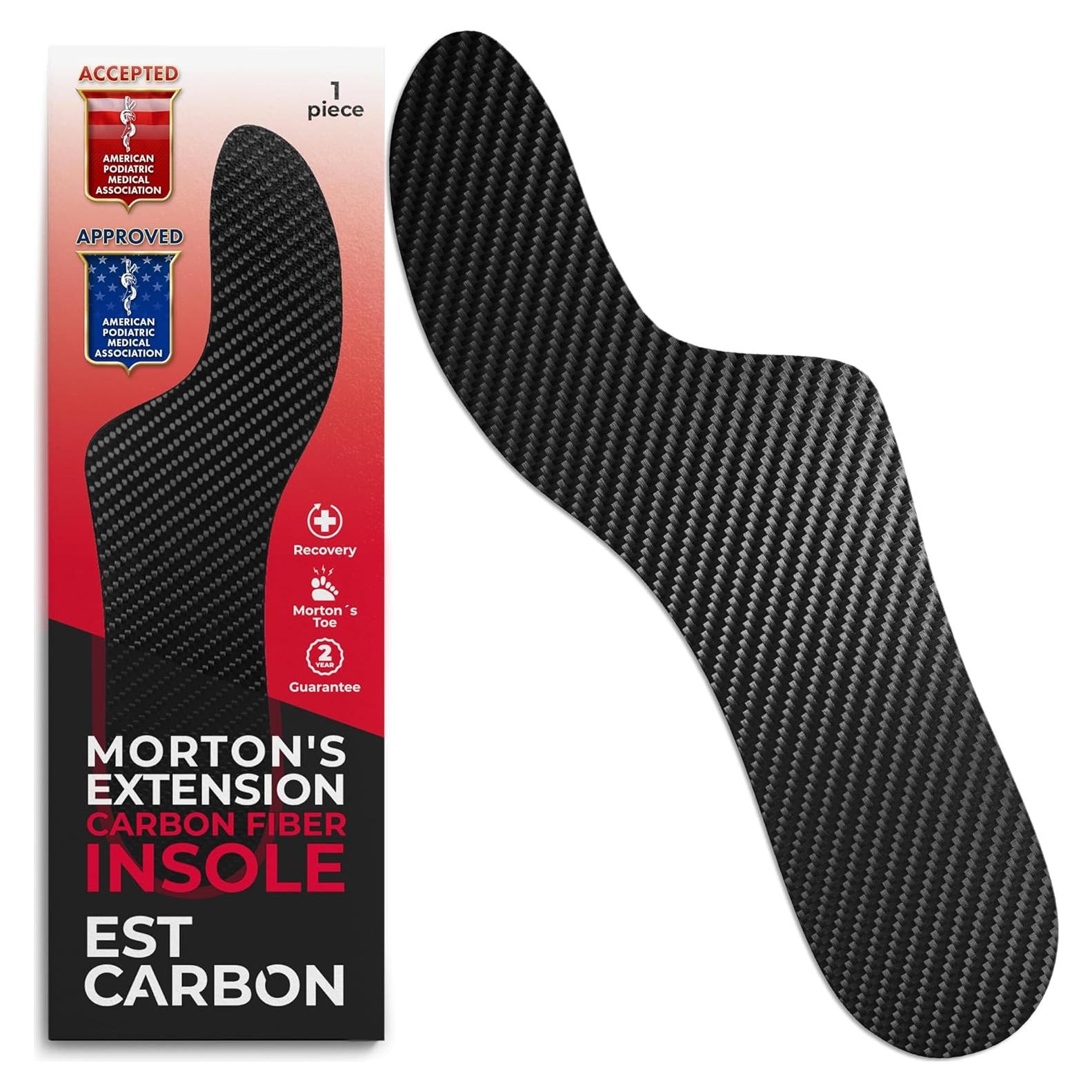 Plantilla ortopédica de fibra de carbono Erismet - Extensión de Mortons - Unisex 27.5 cm