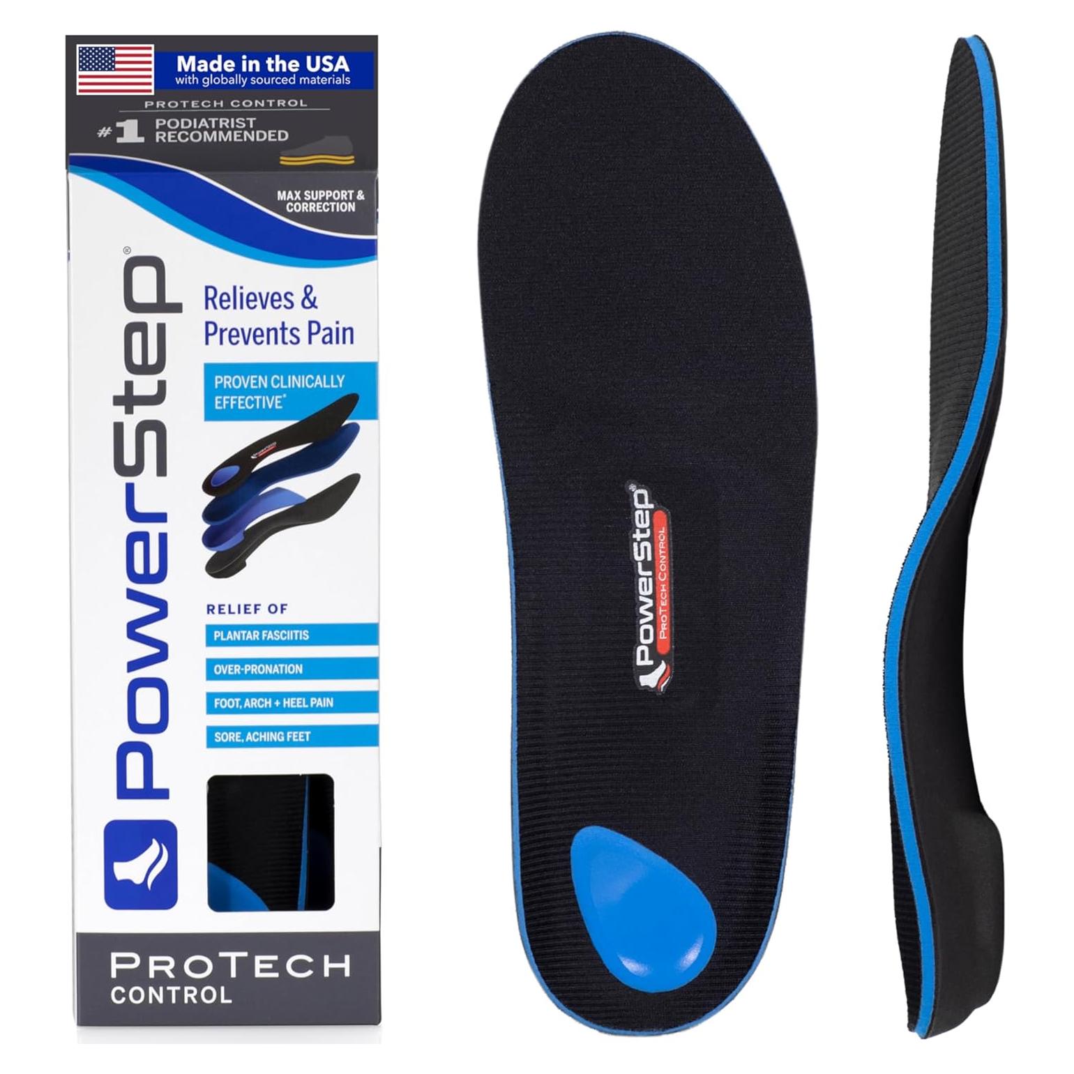 Plantillas ortopédicas PowerStep ProTech Control - Alivio fascitis plantar - M 40-41 W 38-39
