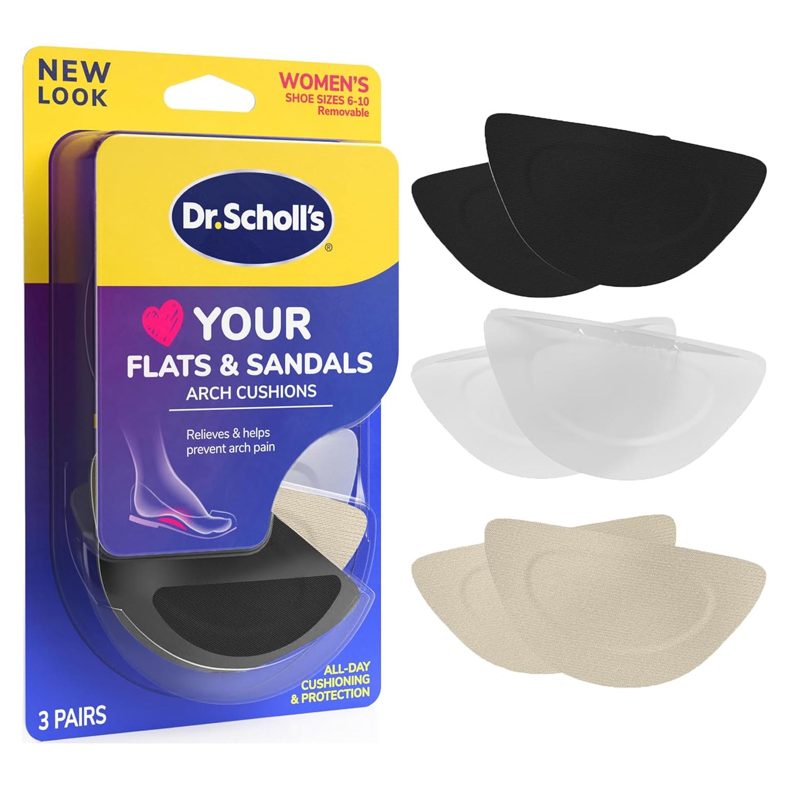 Cojines para Arco Dr. Scholl's Ama tus Flats y Sandalias 3 Pares
