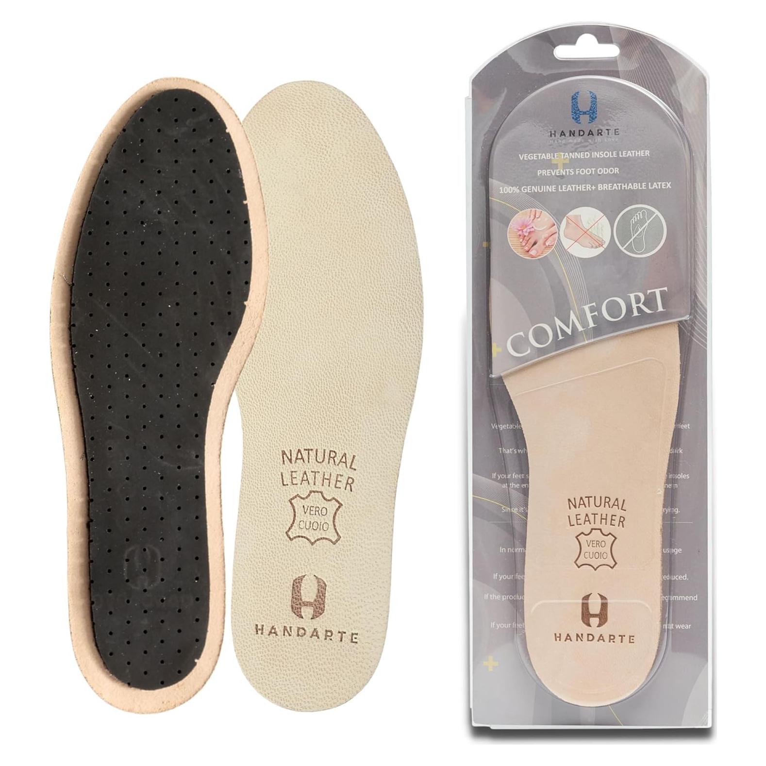 Plantillas de Cuero Handarte para Mujeres - Piel de Cabra Natural EU38