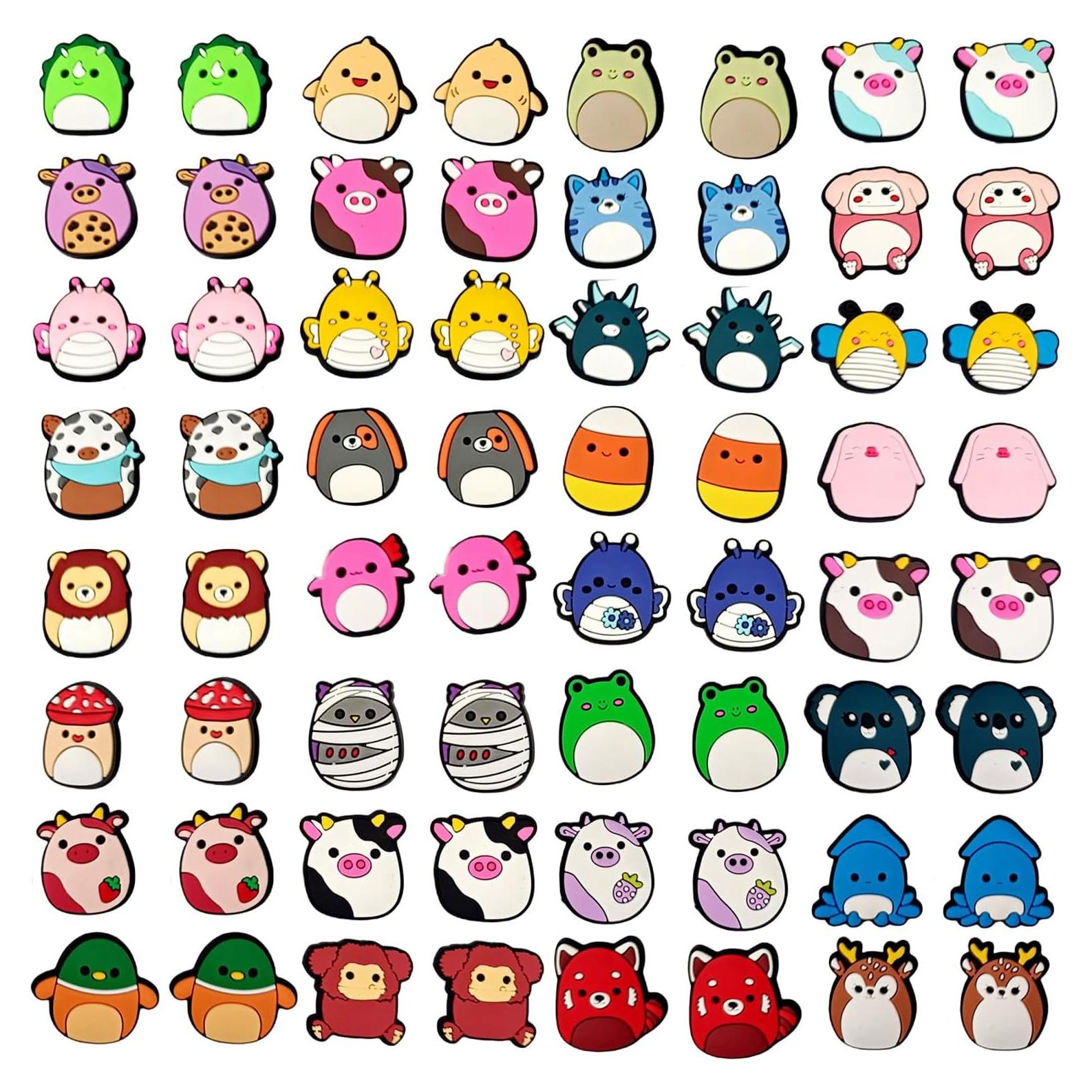 Set de 66 Charms de Zapatos Kawaii Stino - Animales Divertidos