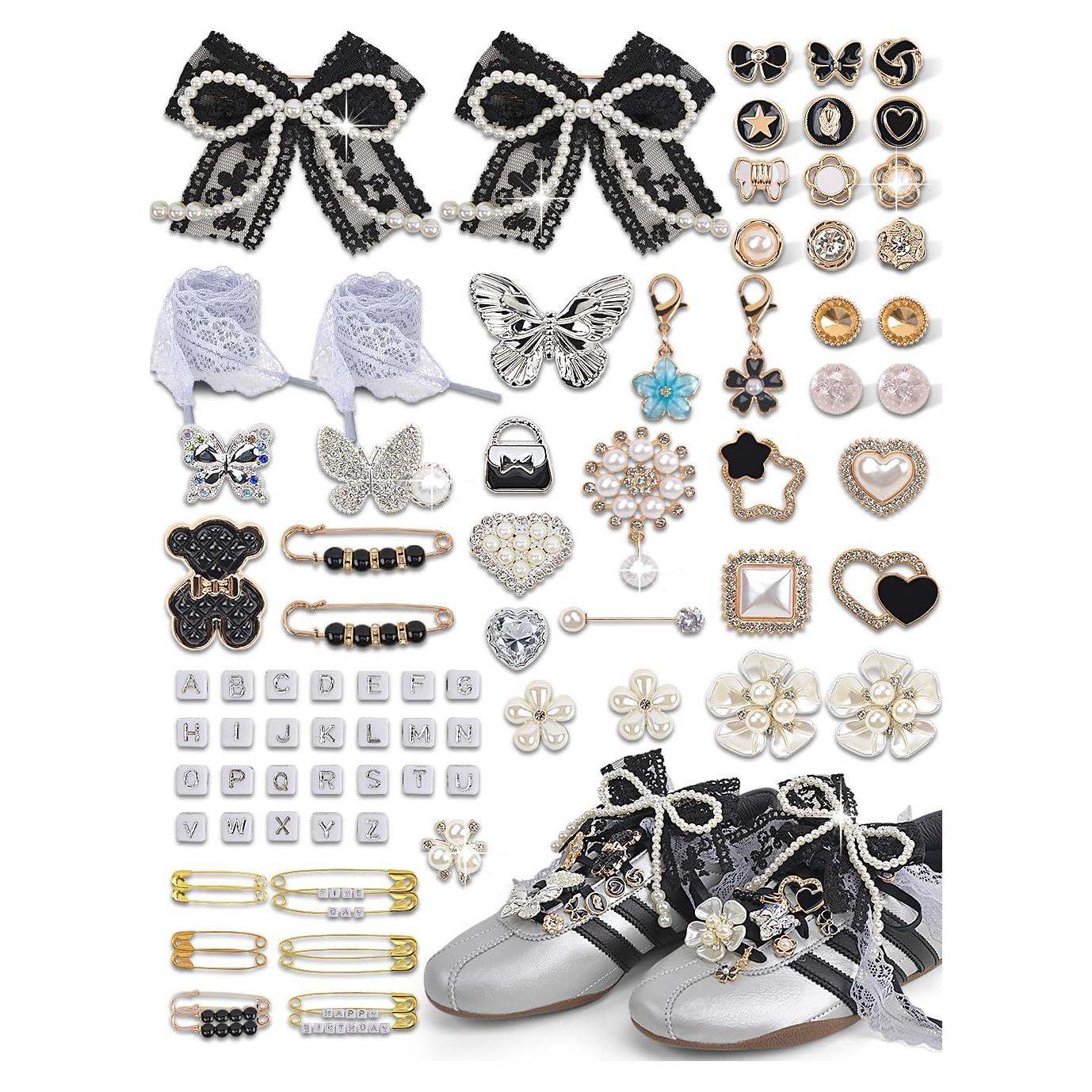 Kit de Charms Negros para Zapatos Yuboo - 246 Piezas DIY