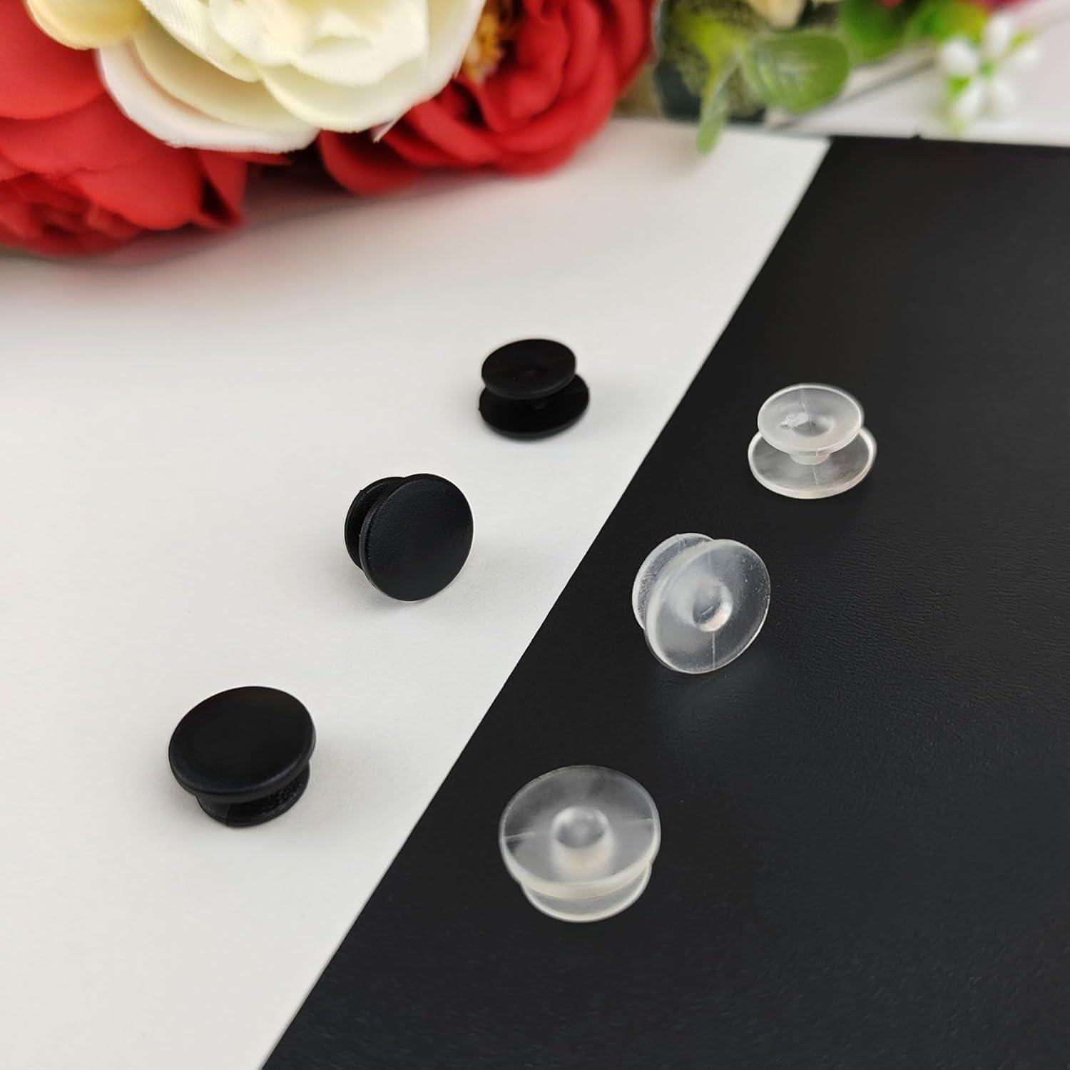 50 Botones de Plástico Negros GAADSKCER para DIY 1.2 cm