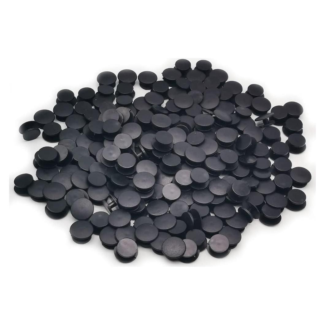Paquete de 200 Botones de Plástico Negro 12x10mm Alamic