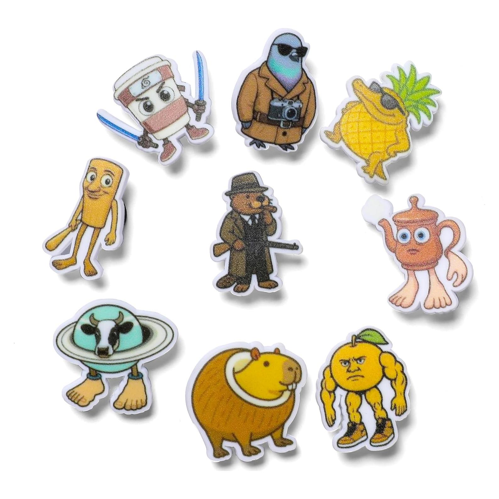 Encantos para Zapatos Niños Niñas 4-9 Años Marrón Mar Montaña