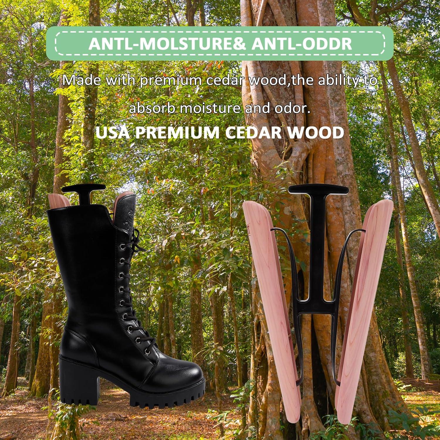 Soporte para Botas de Media Pantorrilla de Cedro Rojo - Unisex