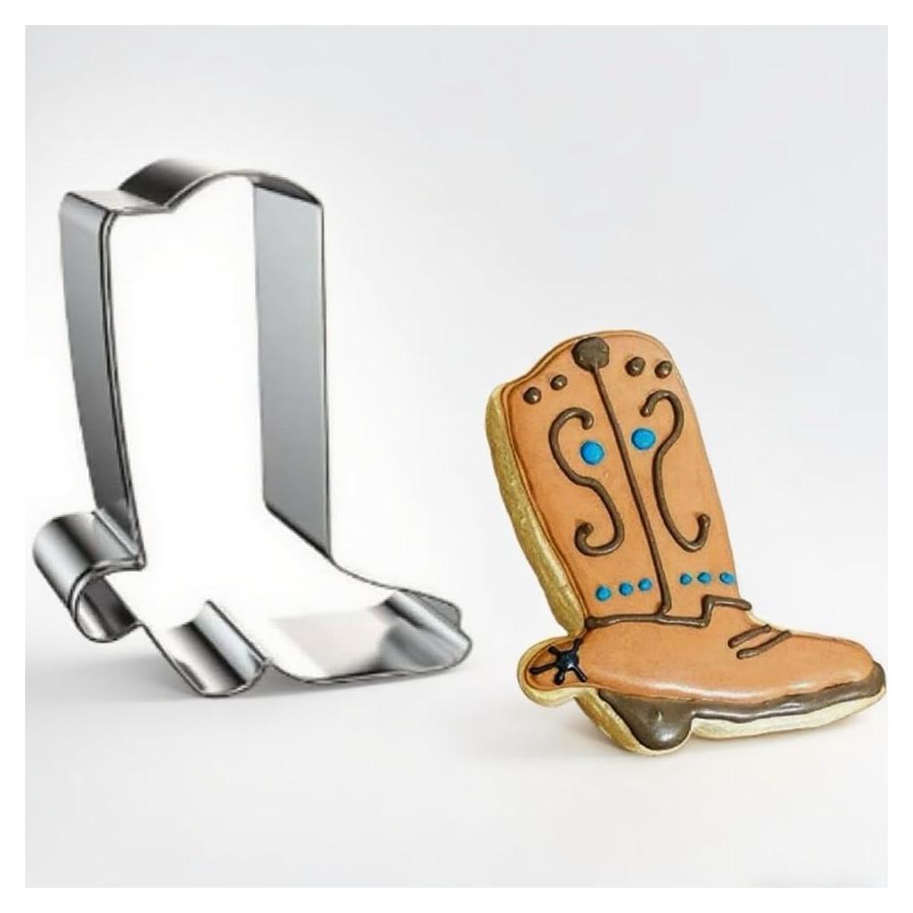 Cortador de Galletas Botas Vaqueras OLQW Acero Inoxidable 8.6x2.5cm