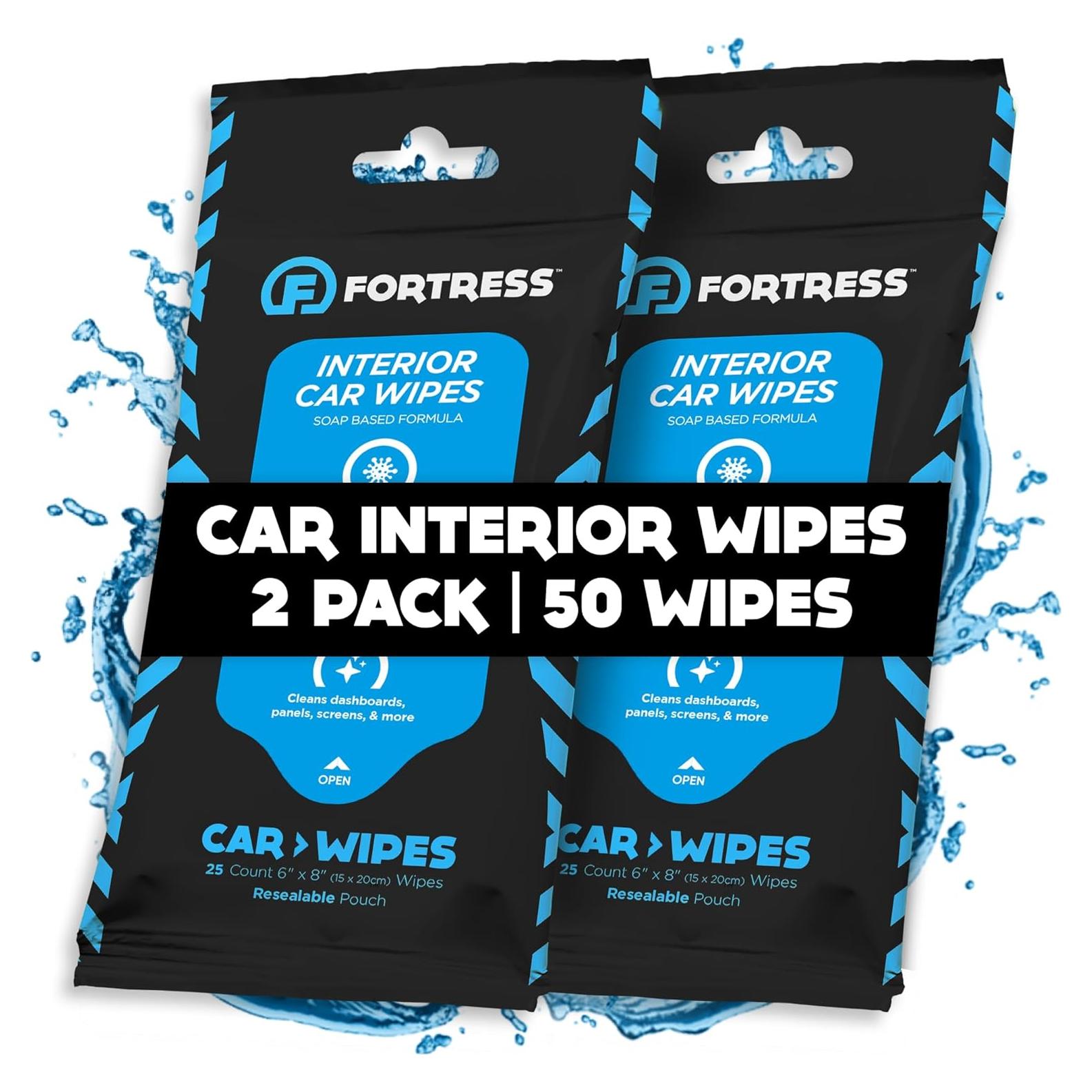 Toallitas para Interior de Auto Fortress - Paquete de 2 (25 ct)