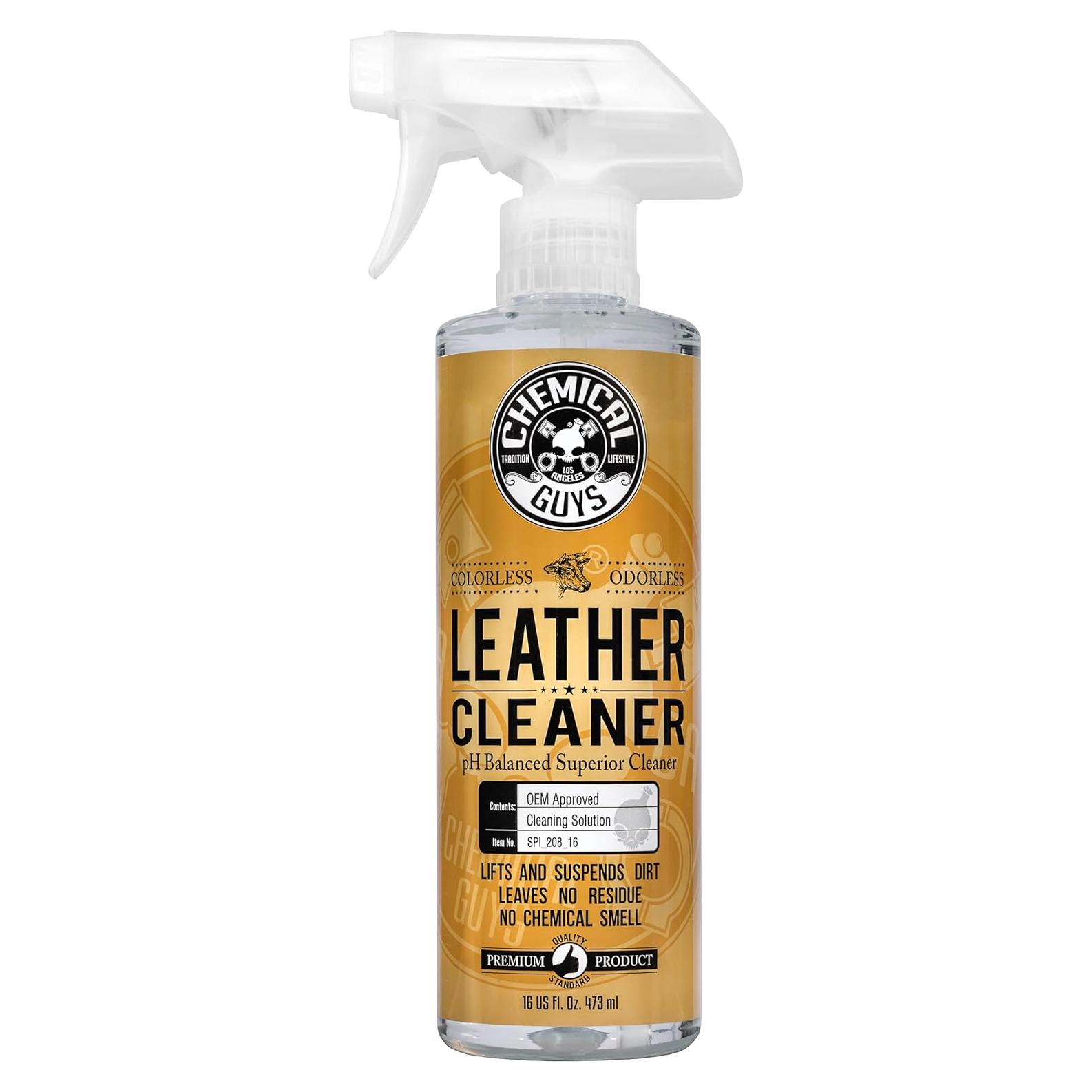 Limpiador de Cuero Chemical Guys 473 ml - Sin Olor y Efectivo