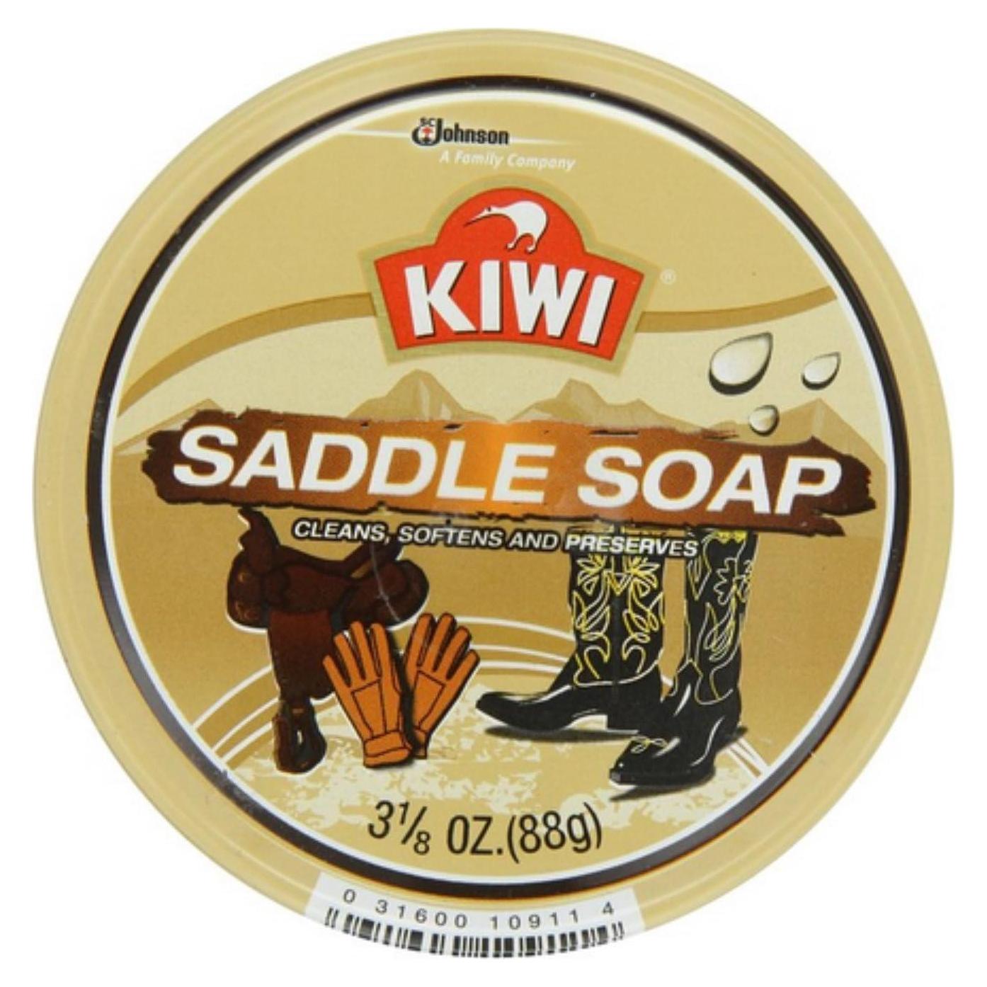 Jabón para Sillas Kiwi 88.9g - Limpia y Preserva Cuero