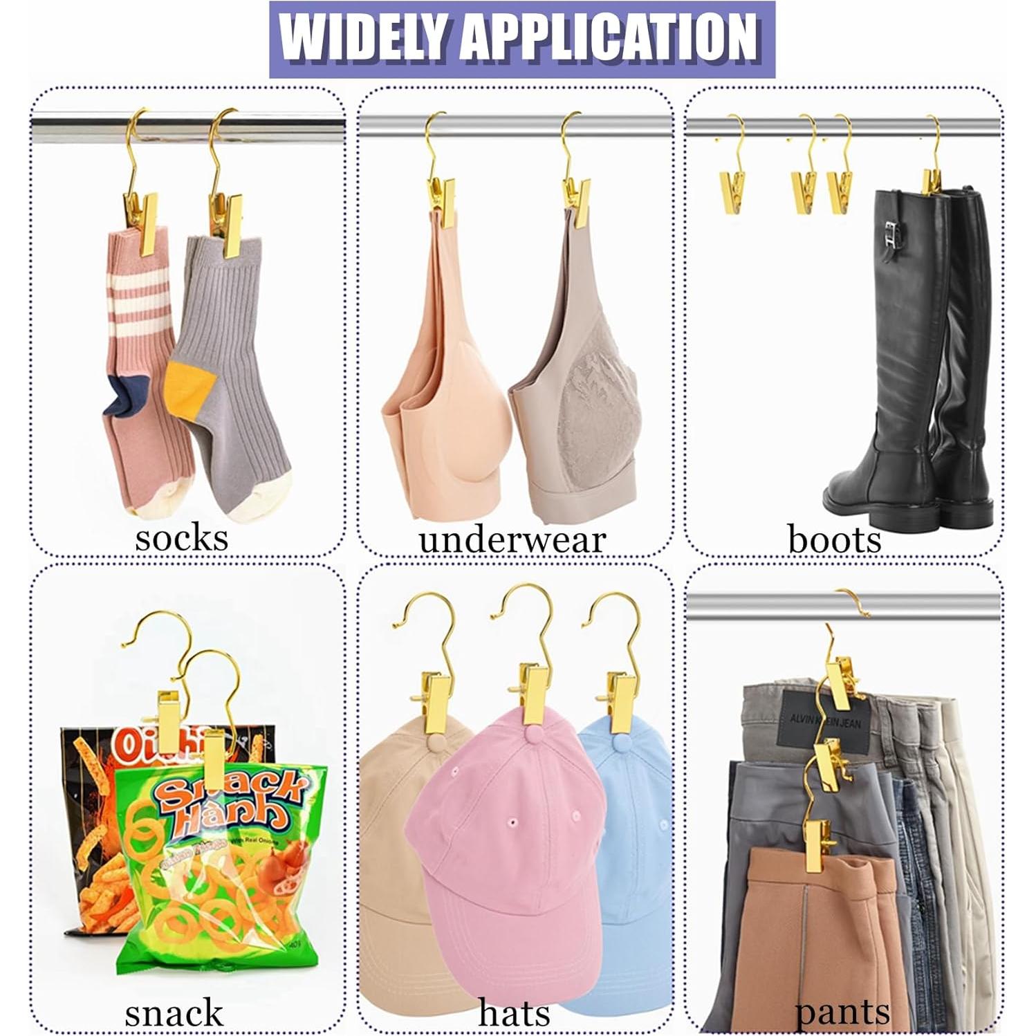 Ganchos para botas dorados Amber Home 24 piezas portátiles