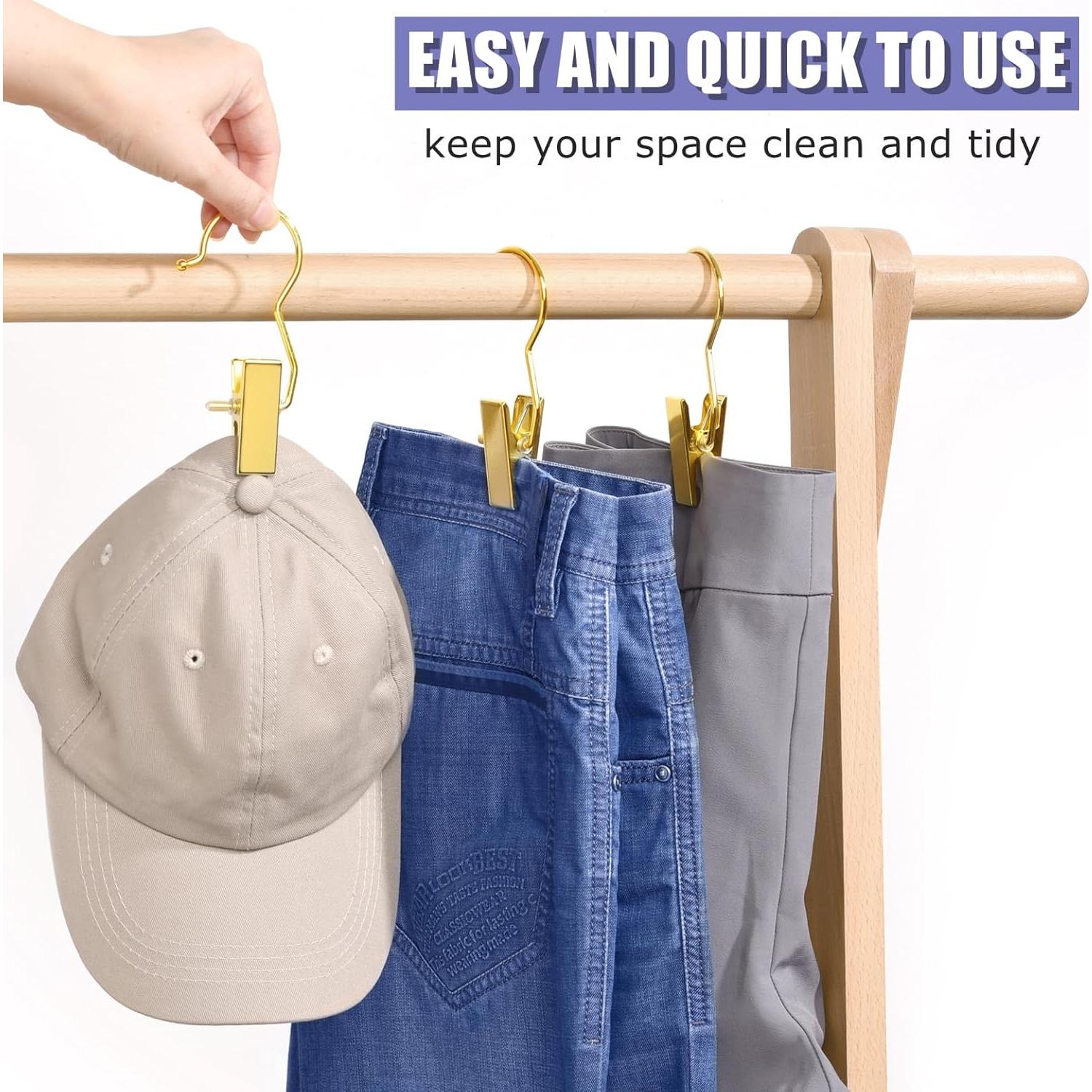 Ganchos para botas dorados Amber Home 24 piezas portátiles