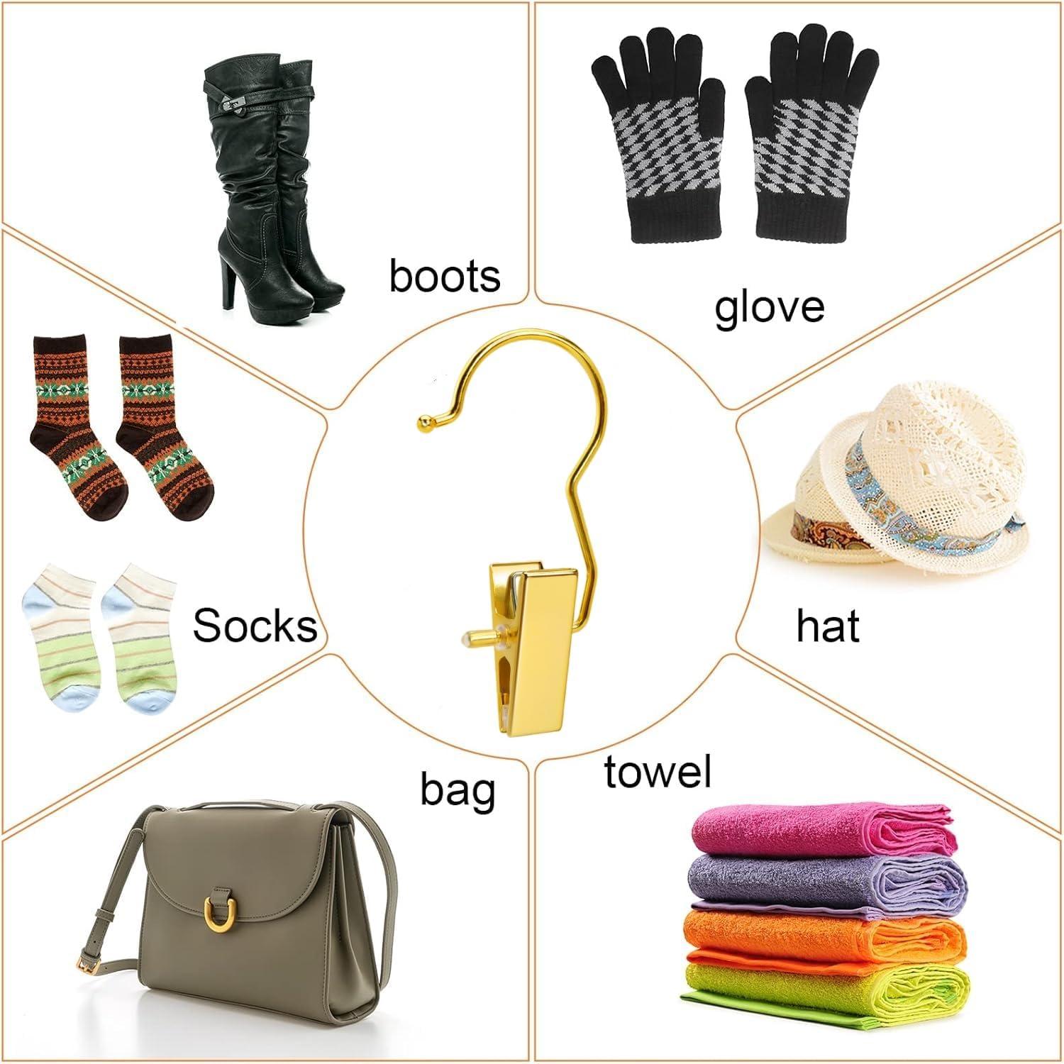 Ganchos para botas dorados Amber Home 24 piezas portátiles