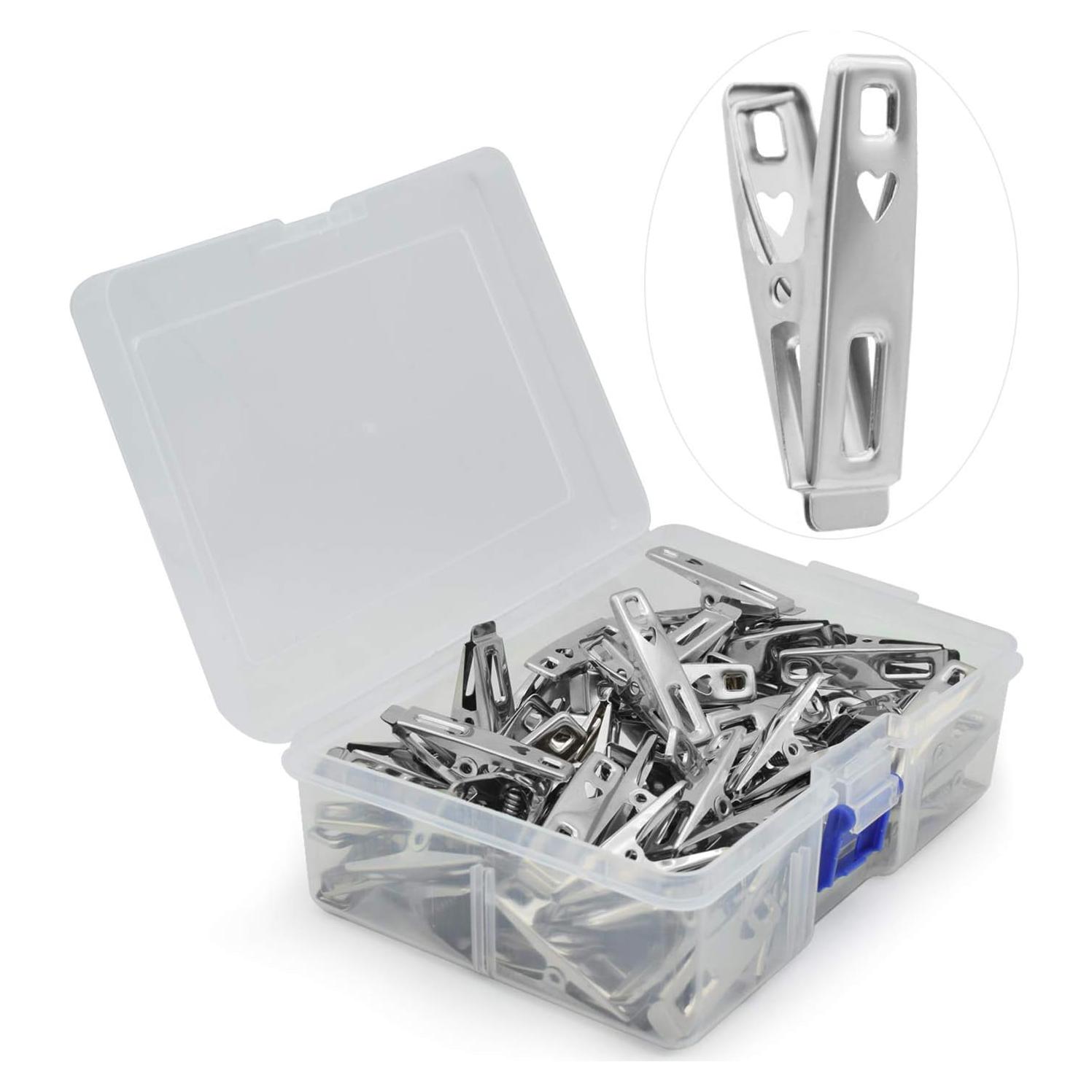 Pinzas de Acero Inoxidable VIPbuy 60 Piezas con Caja