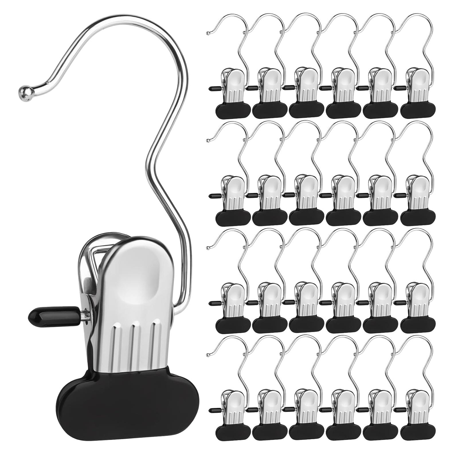 Pinzas de Ropa AAPPD 25 Piezas Acero Inoxidable Negro