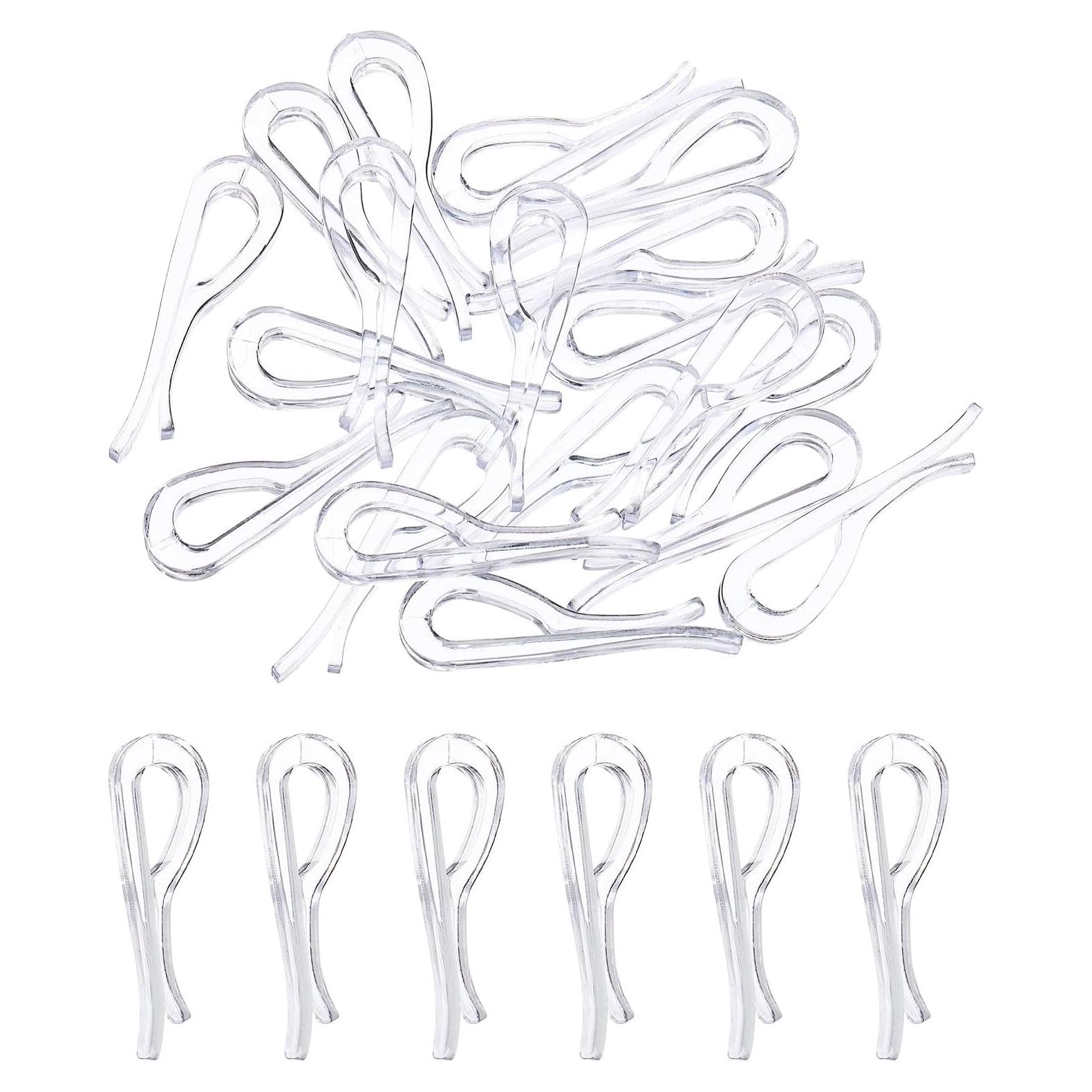 30 Clips Cocodrilo Plástico uxcell 37.5 mm Transparente