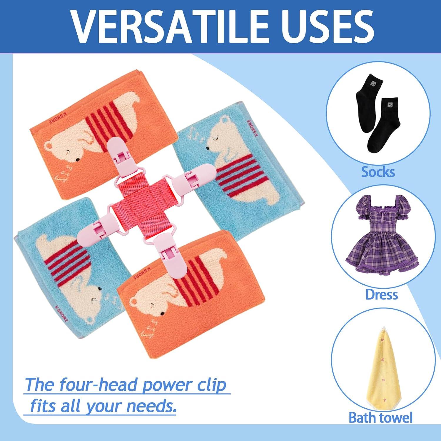 Paquete de 2 Clips Sujetadores de Sábanas Josuyofo Gris