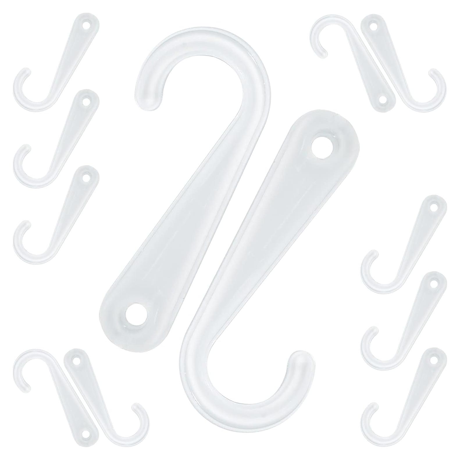 500 Ganchos en J Transparentes Renashed para Exhibición de Ropa
