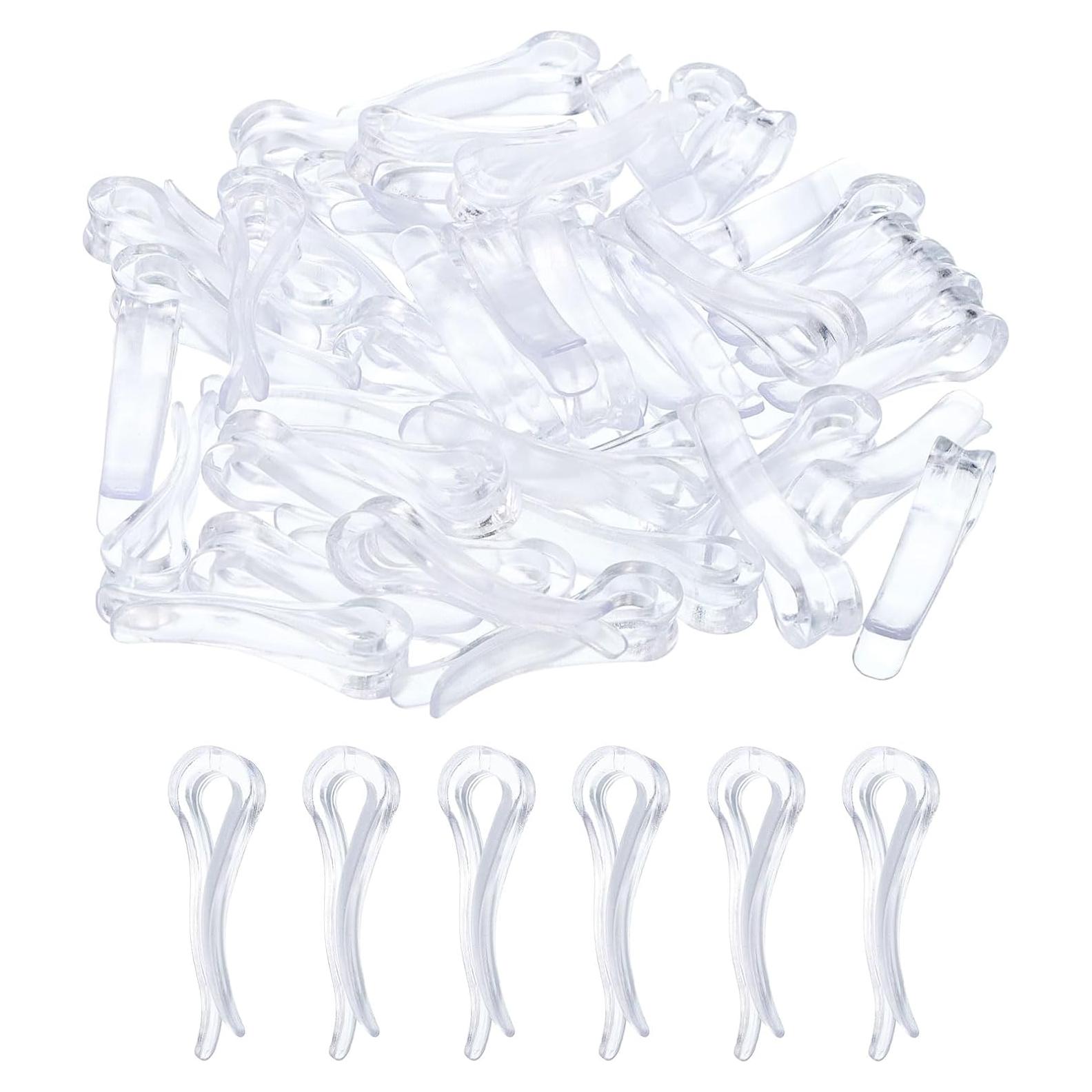 100 Clips de Cocodrilo de Plástico uxcell 3.91 cm Transparente