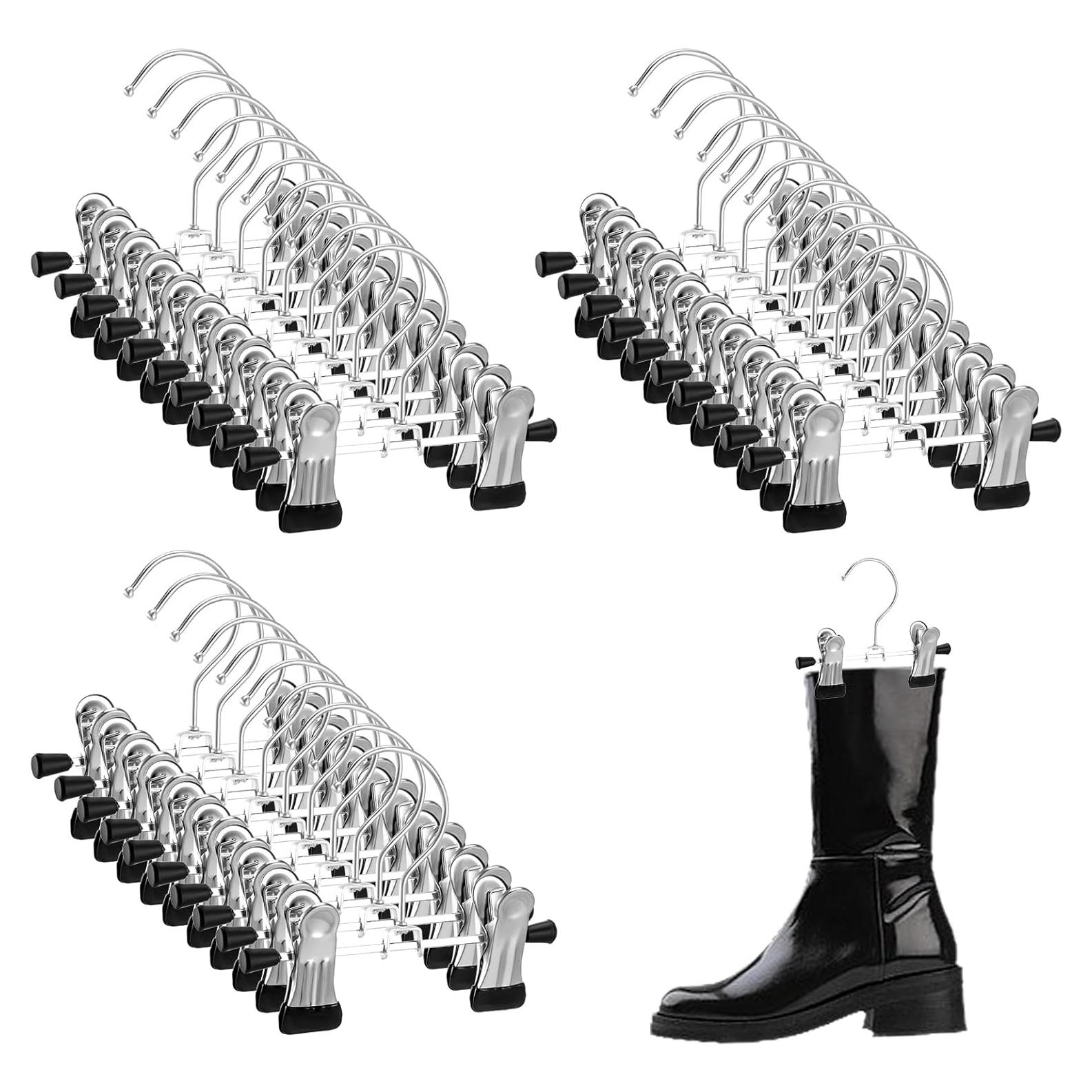 30 Perchas de Botas de Acero HOFURME con Clips Ajustables