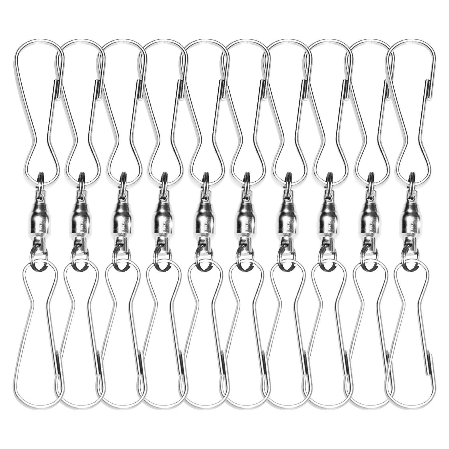 Anley Paquete de 10 Clips Giratorios de Acero Inoxidable 7.62 cm