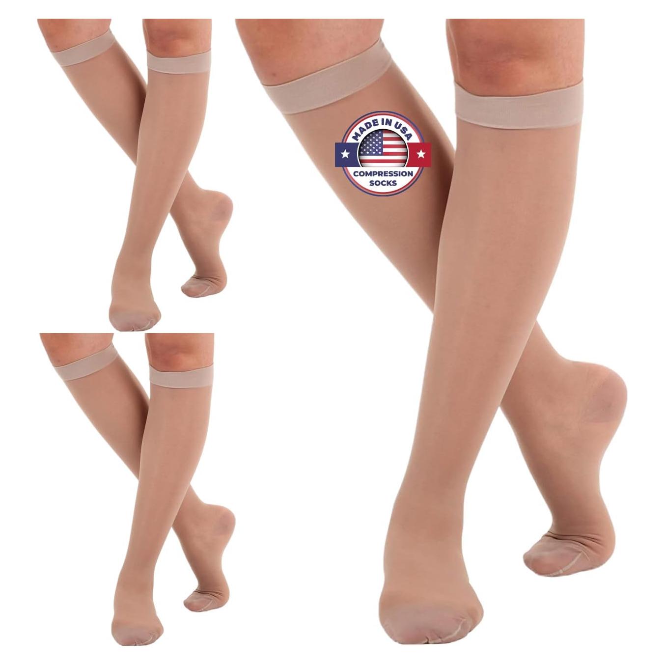 Medias de Compresión Transparentes Mujeres A101NU2-3 15-20mmHg