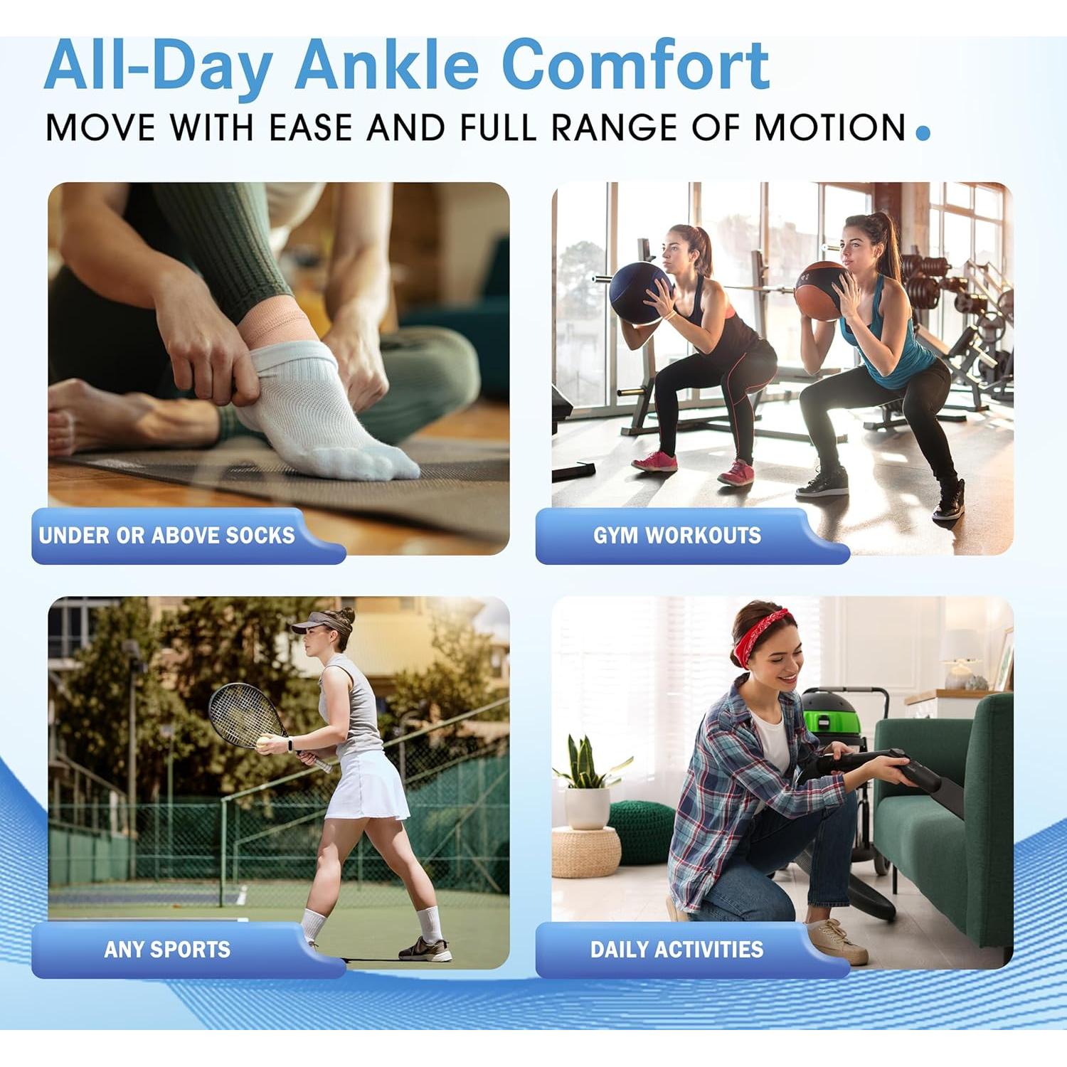 Manga de Compresión para Tobillo ACTINPUT 2 Paquete Beige S/M