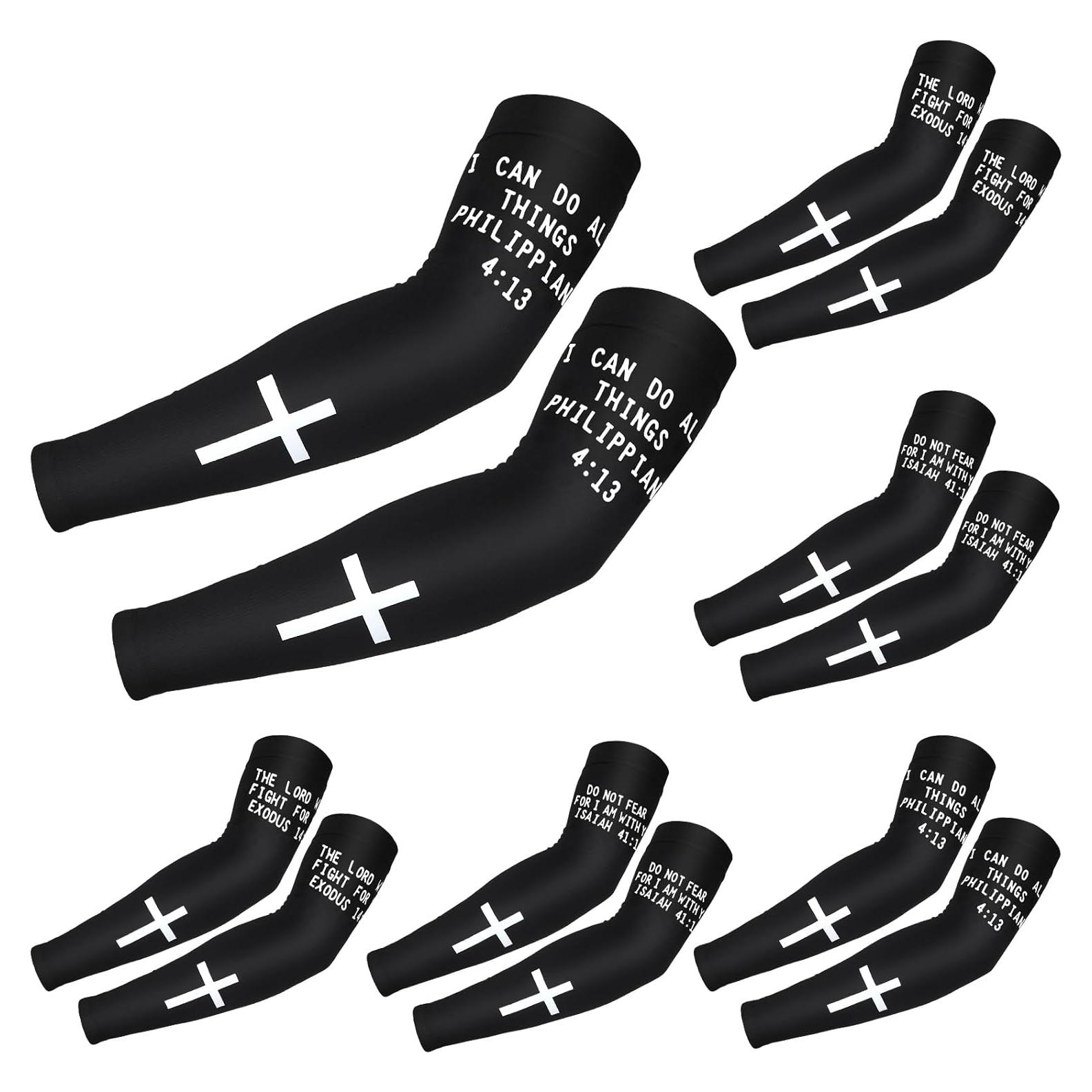 Geyoga 6 Pares Mangas Refrigerantes para Brazos - Negro