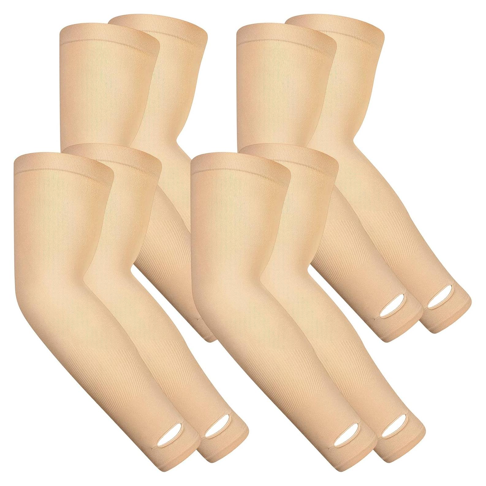 Mangas Protectores para Brazo Janmercy - 4 Pares Nude