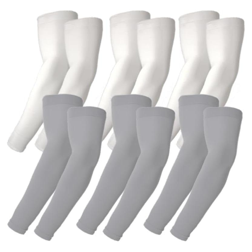 Mangas de Compresión UV YUDEWAY para Hombres y Mujeres - 6 Pares