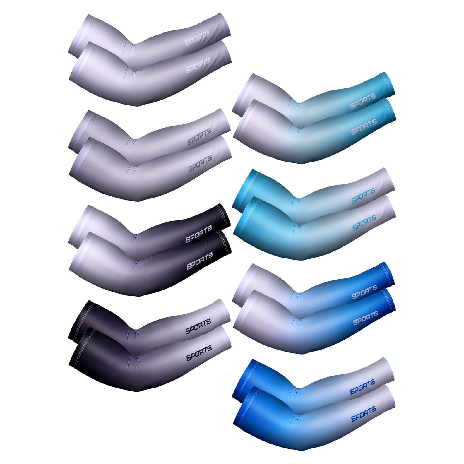 8 Pares de Mangas Enfriadoras UV Unisex - Protección Solar