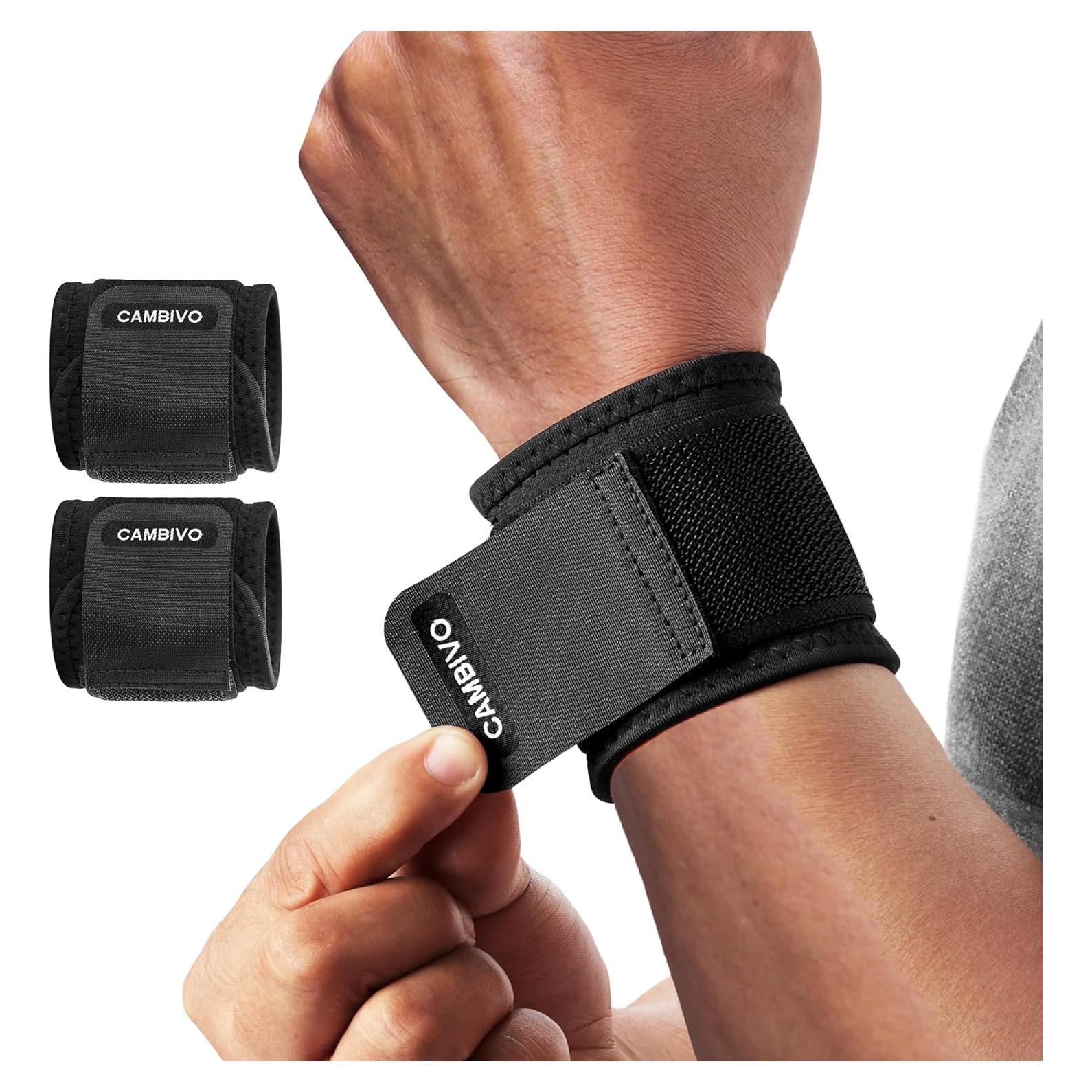 Muñequeras de Compresión CAMBIVO Ajustables para Alivio del Dolor