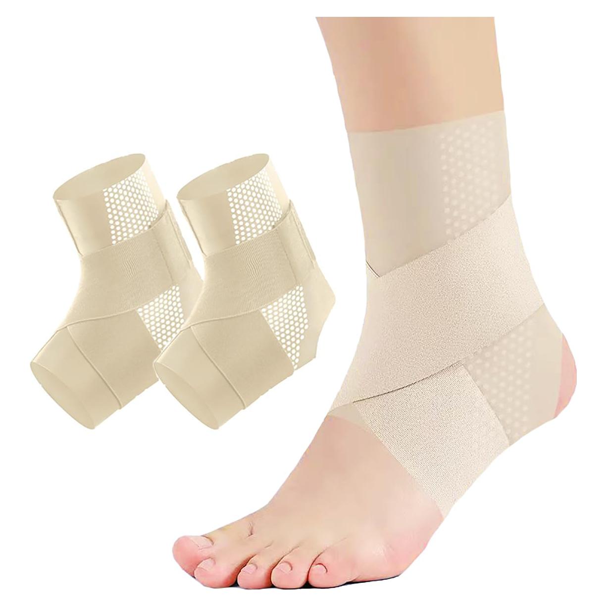 Férula de Tobillo Ajustable SUJAYU para Esguince - Mediano Beige