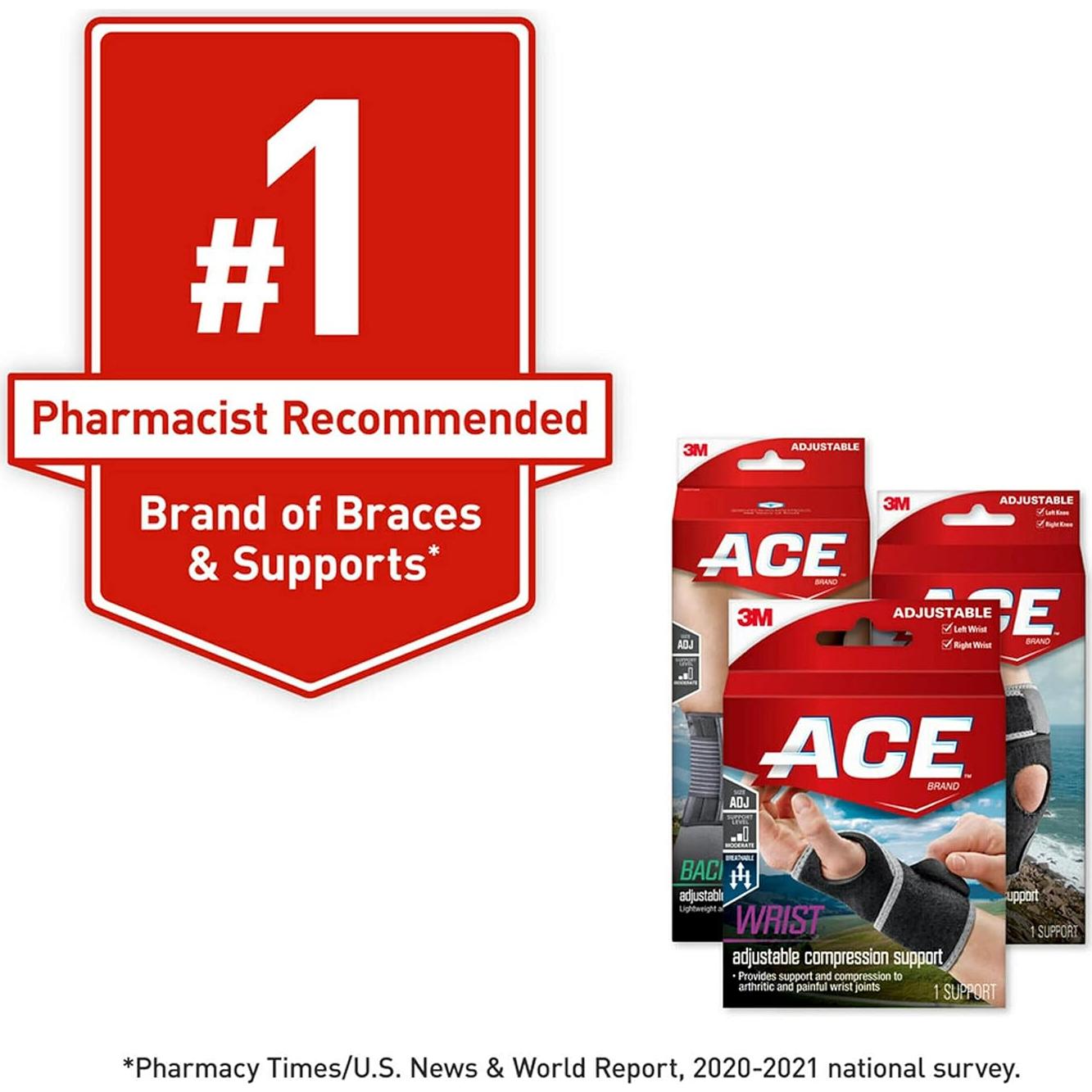 Soporte de Codo de Compresión Ajustable ACE - Talla Única