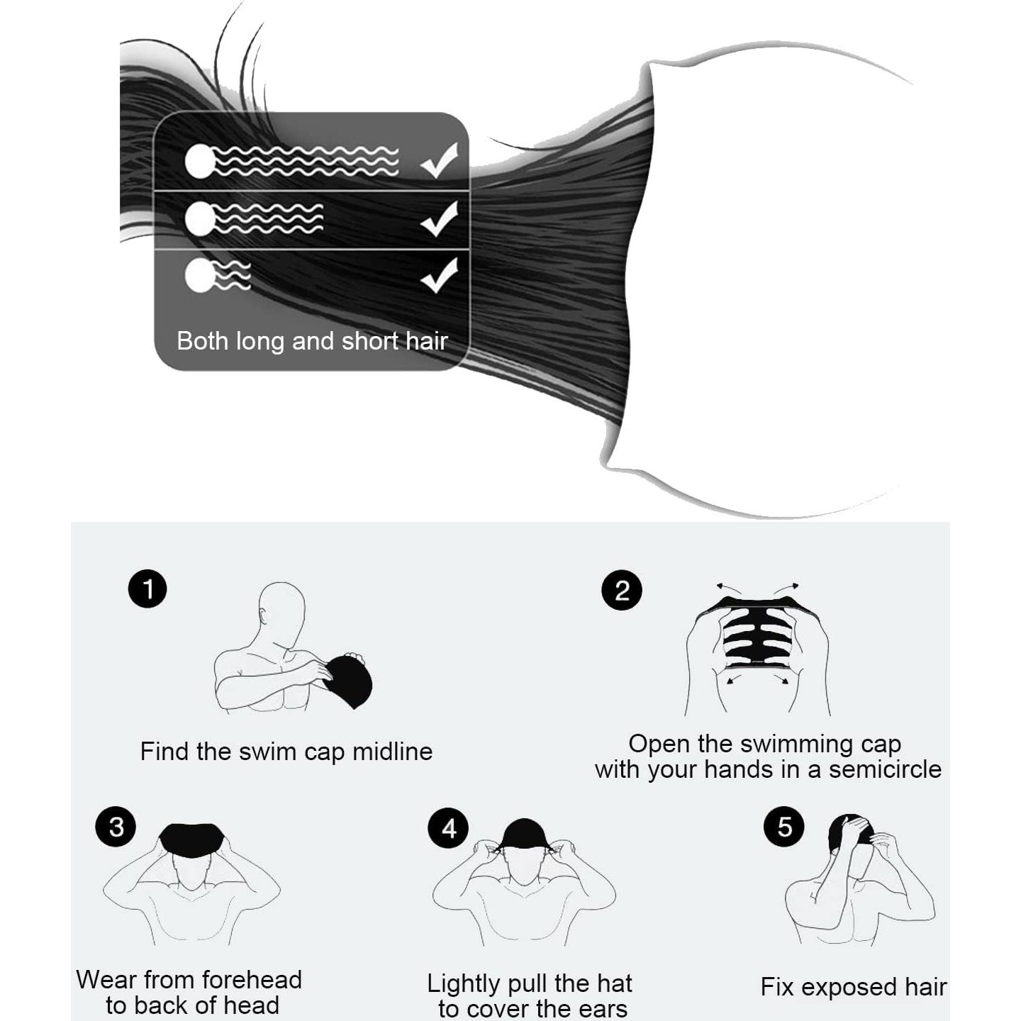 Gorro de Natación de Silicona Uttpll Impermeable Unisex