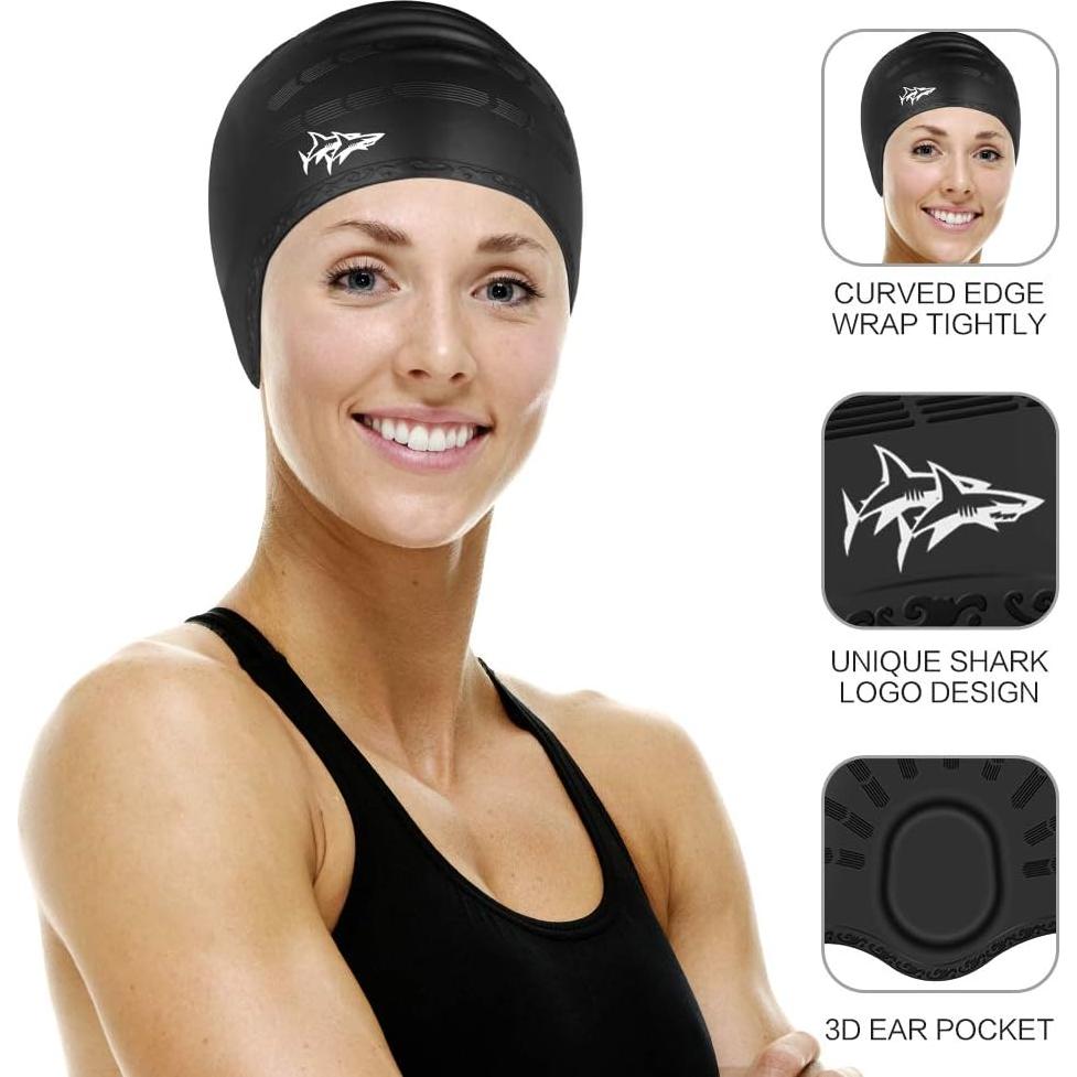 Gorro de Natación Cimkiz para Cabello Largo - Silicona Impermeable