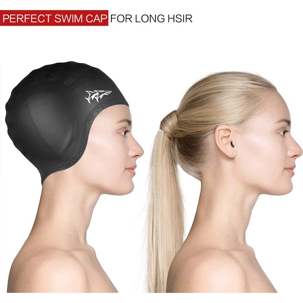 Gorro de Natación Cimkiz para Cabello Largo - Silicona Impermeable