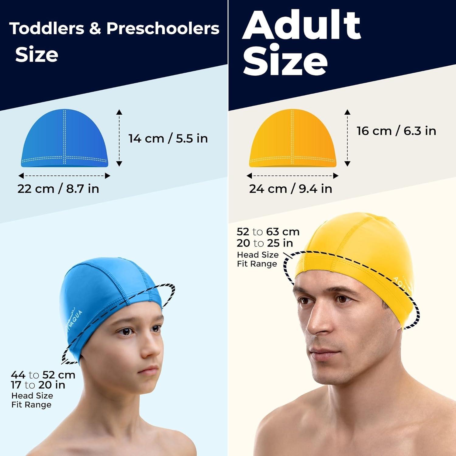 Gorro de natación AqtivAqua spandex unisex negro