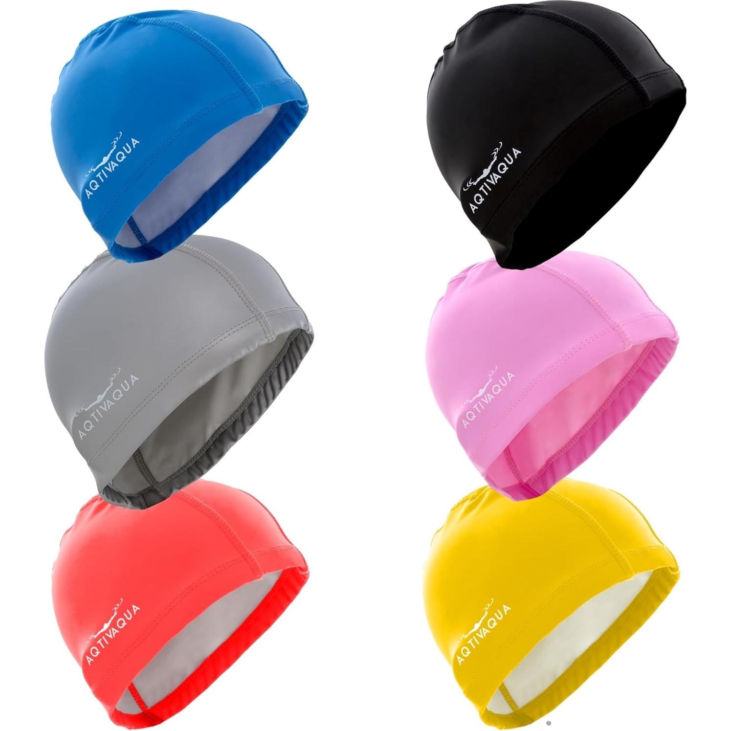 Gorro de natación AqtivAqua spandex unisex negro