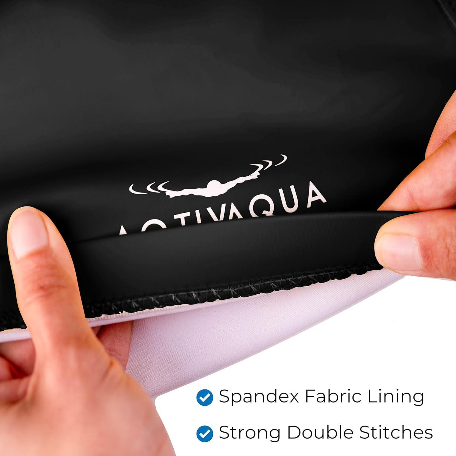 Gorro de natación AqtivAqua spandex unisex negro