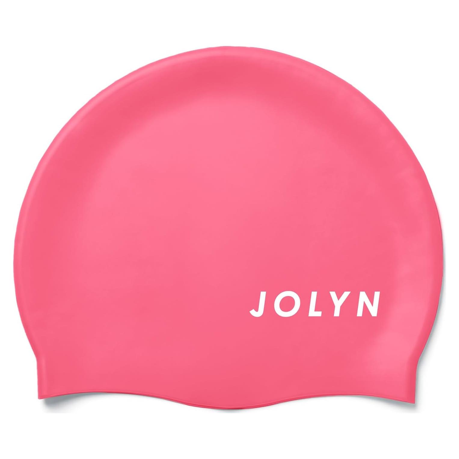 Gorro de Natación JOLYN Unisex de Silicona Rosa para Adultos
