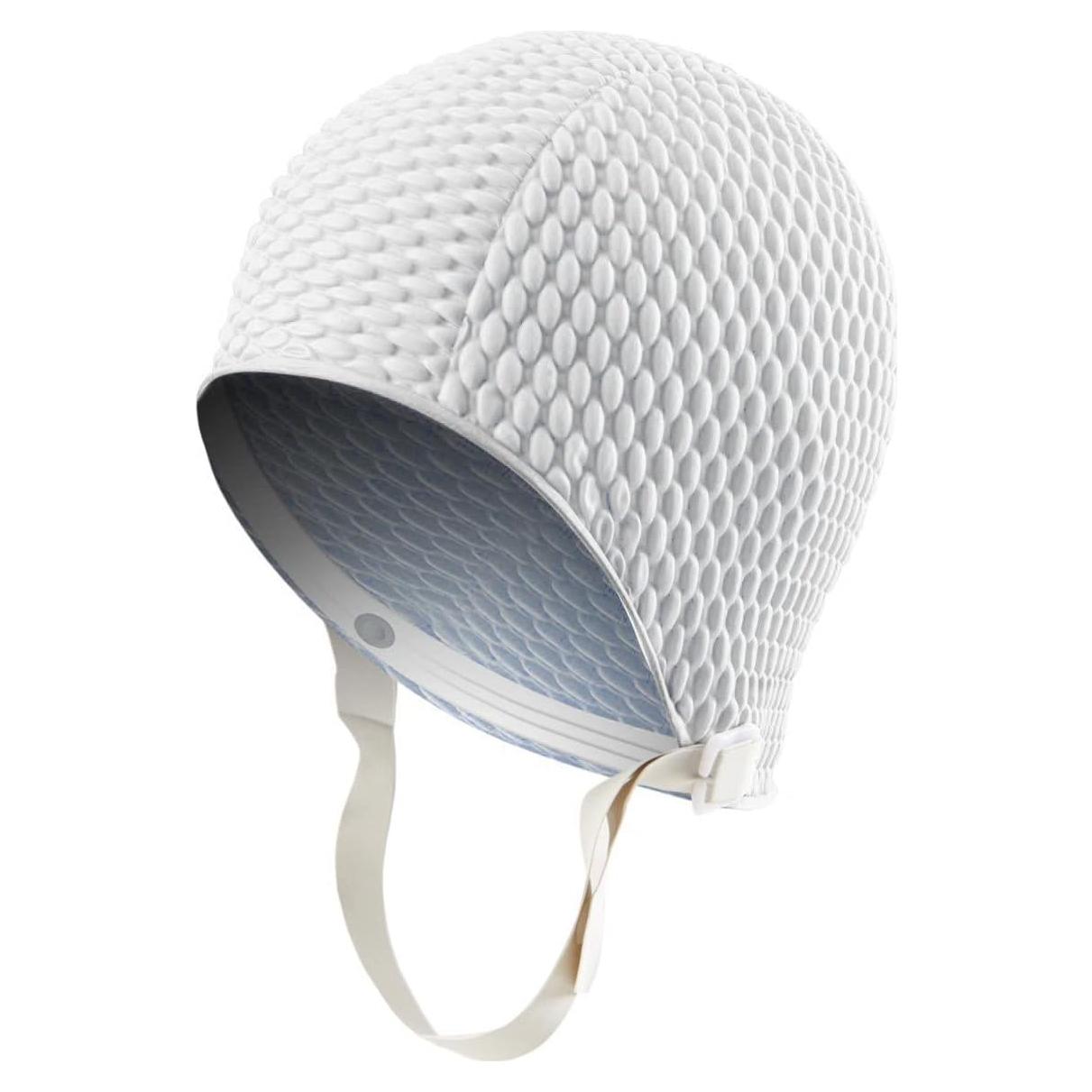Gorro de Natación Sporti Bubble Unisex Marfil de Láttex