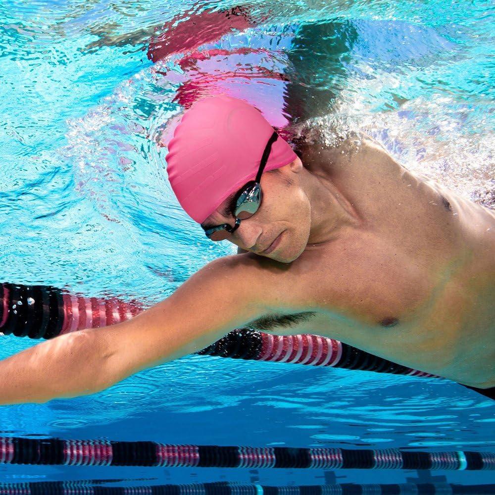 Gorro de Natación PHELRENA Silicona Premium para Cabello Largo