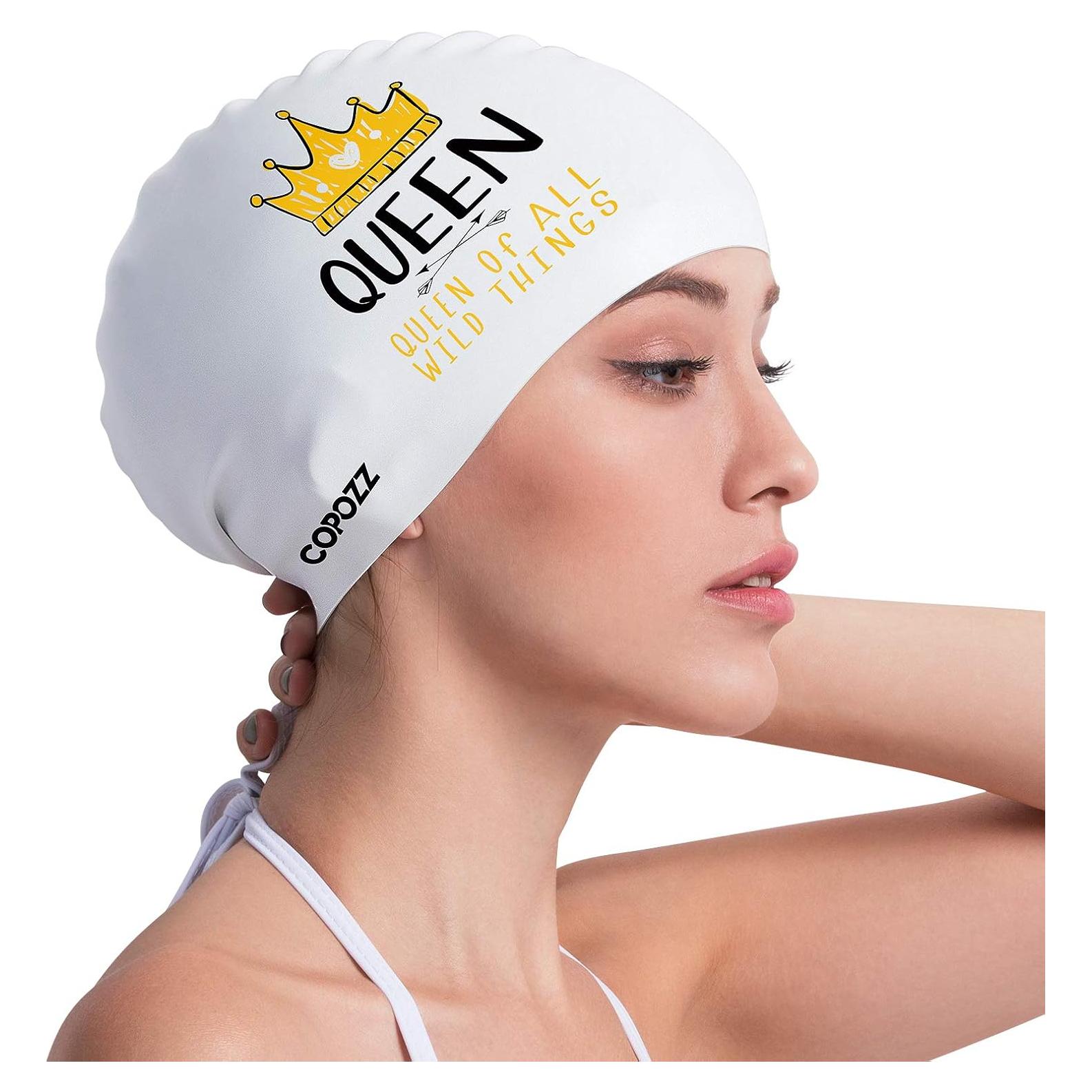 Gorra de Natación COPOZZ de Silicona para Adultos Unisex