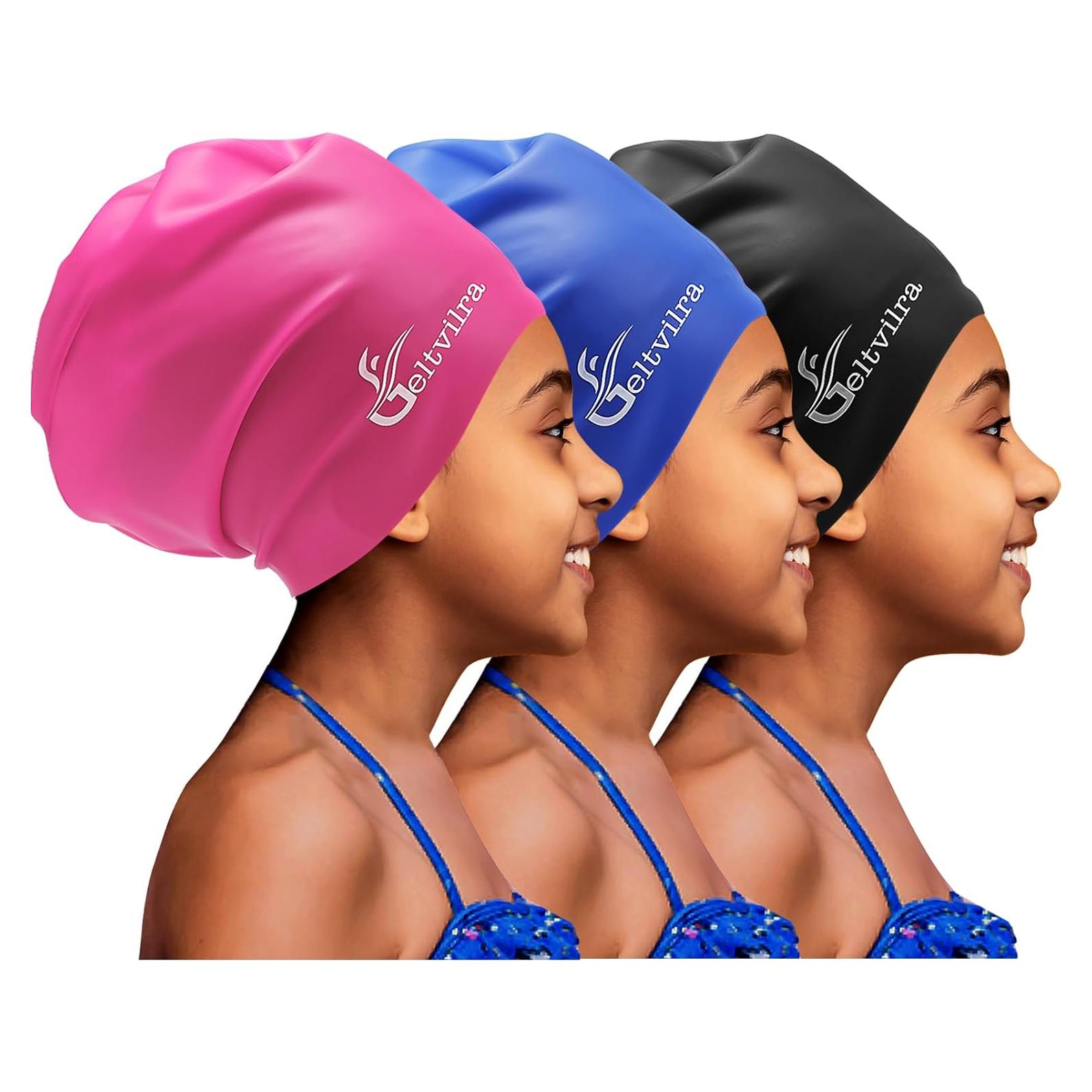 Paquete de 3 Gorras de Baño Silicona Geltvilra Extra Grande