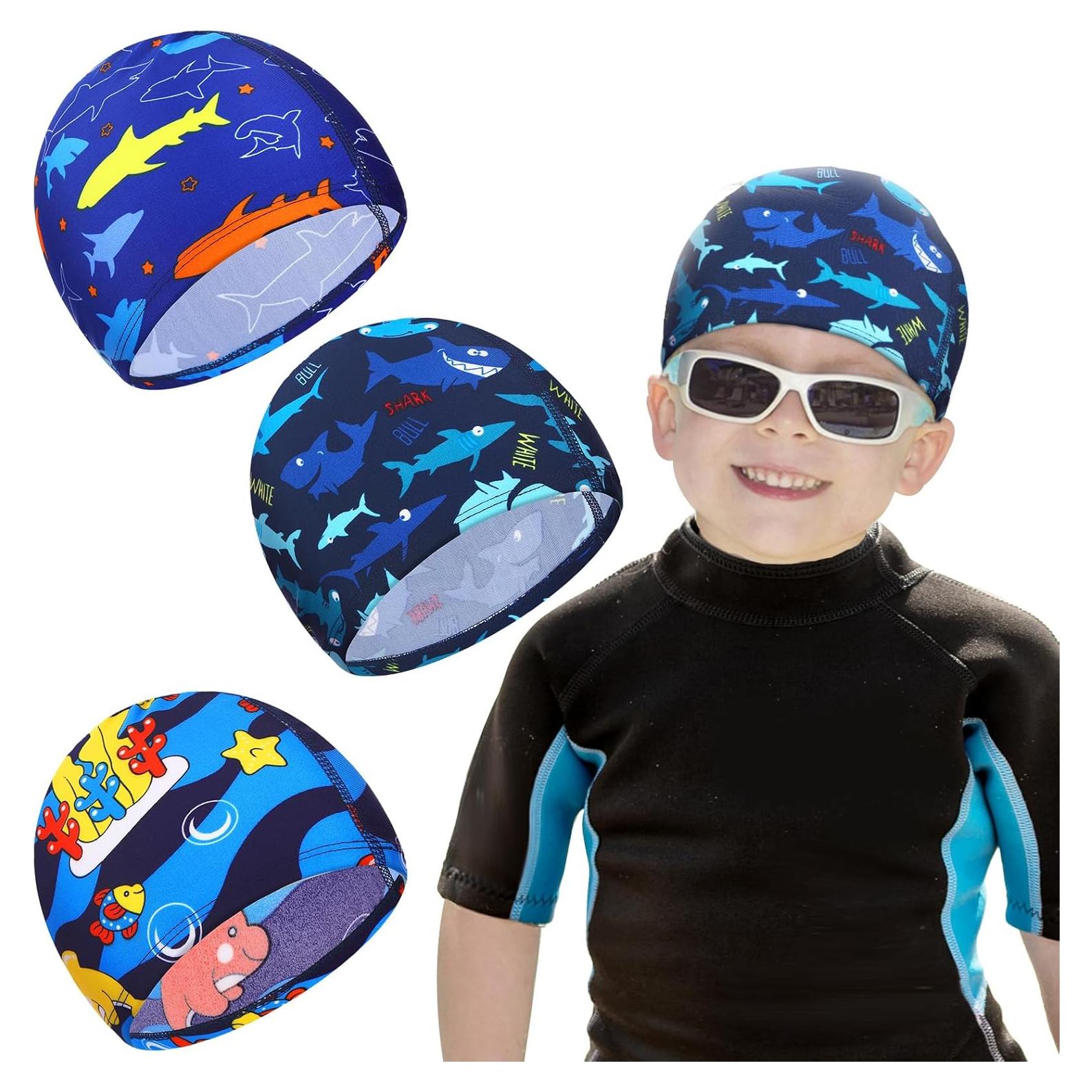 Gorras de Natación Geyoga para Niños 3 Piezas Poliester
